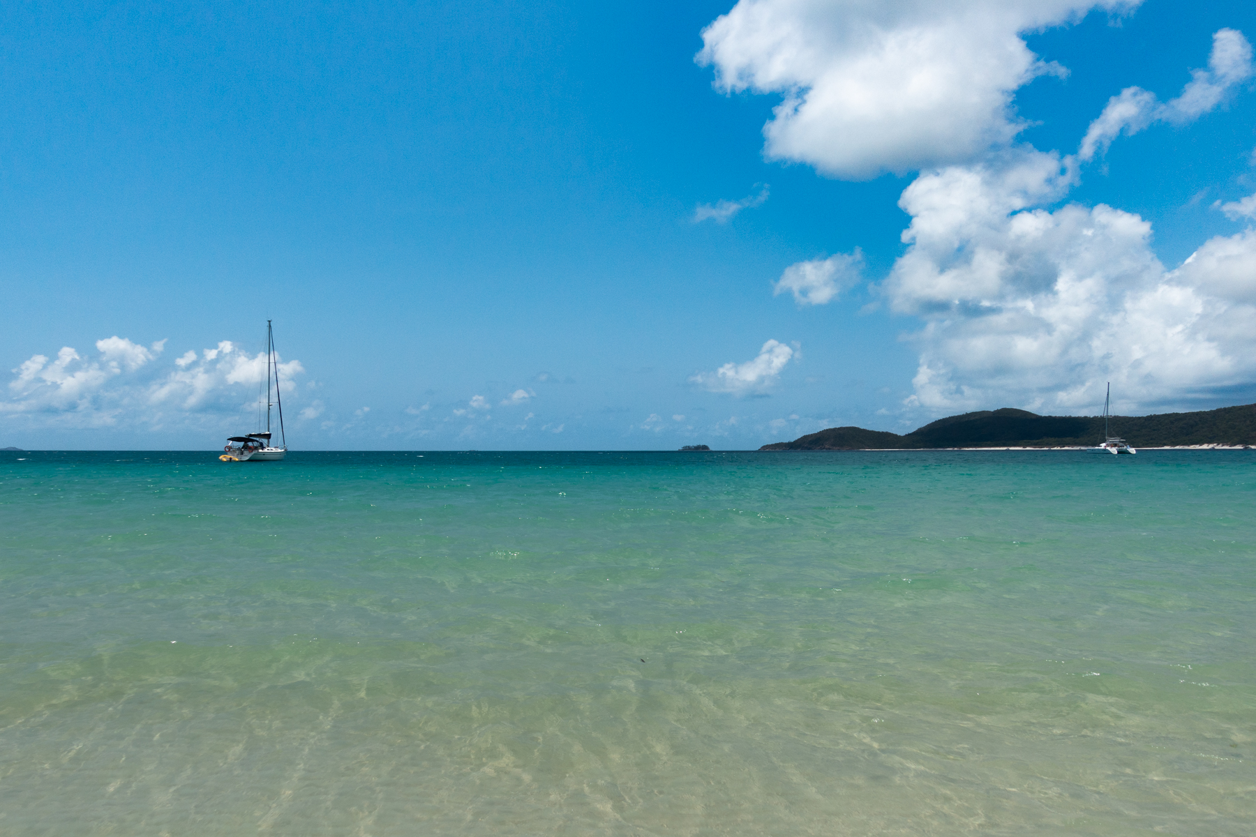 Looking out from Whitehaven beach.