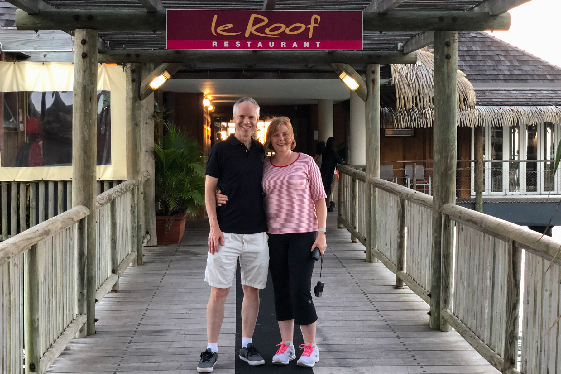 At Le Roof for dinner.