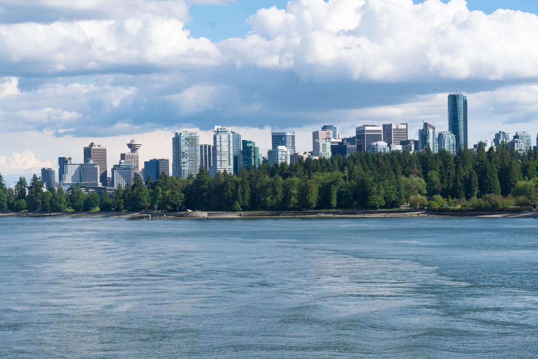 Vancouver, as seen from the ship on departure.