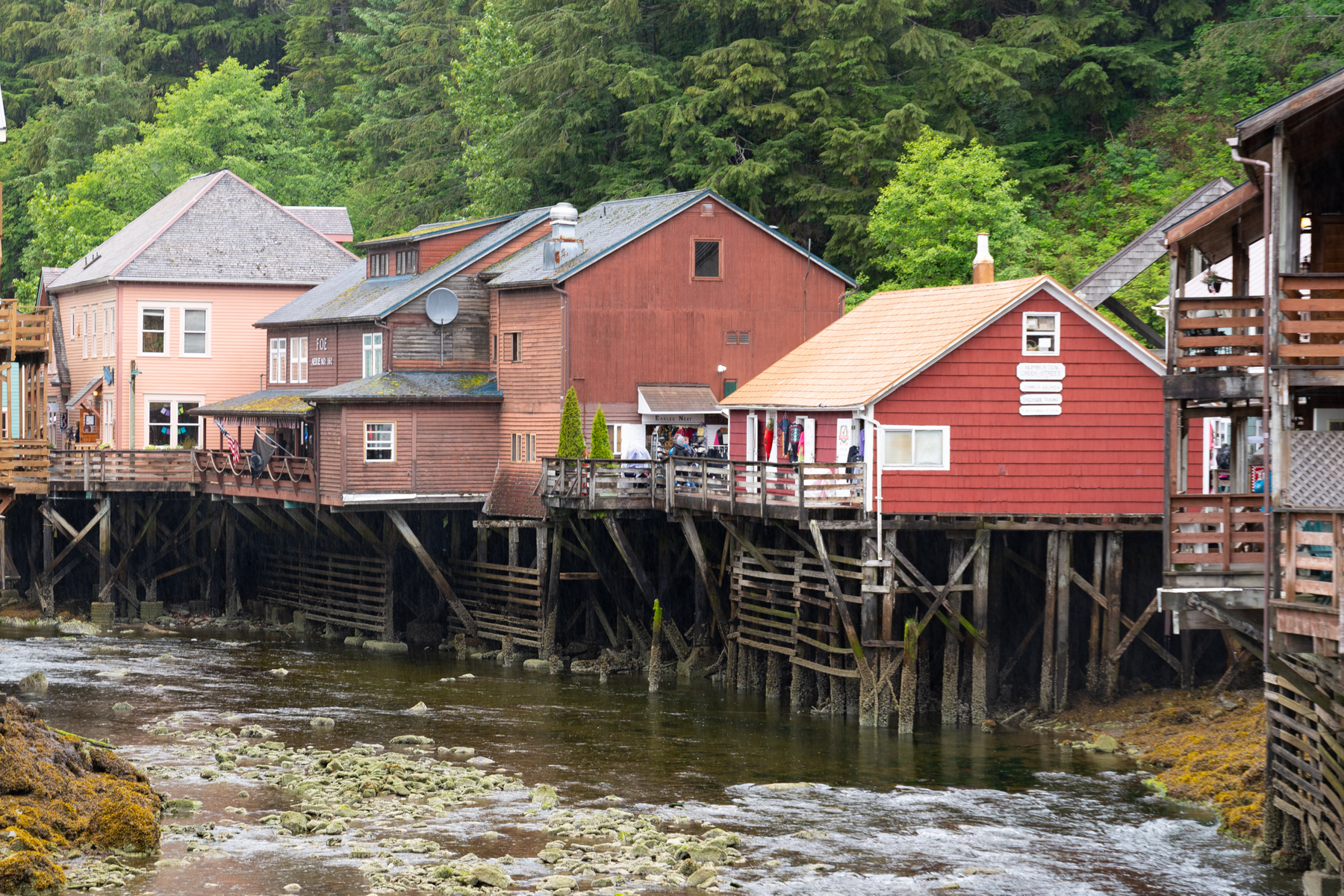Shops on Ketchikan Creek.