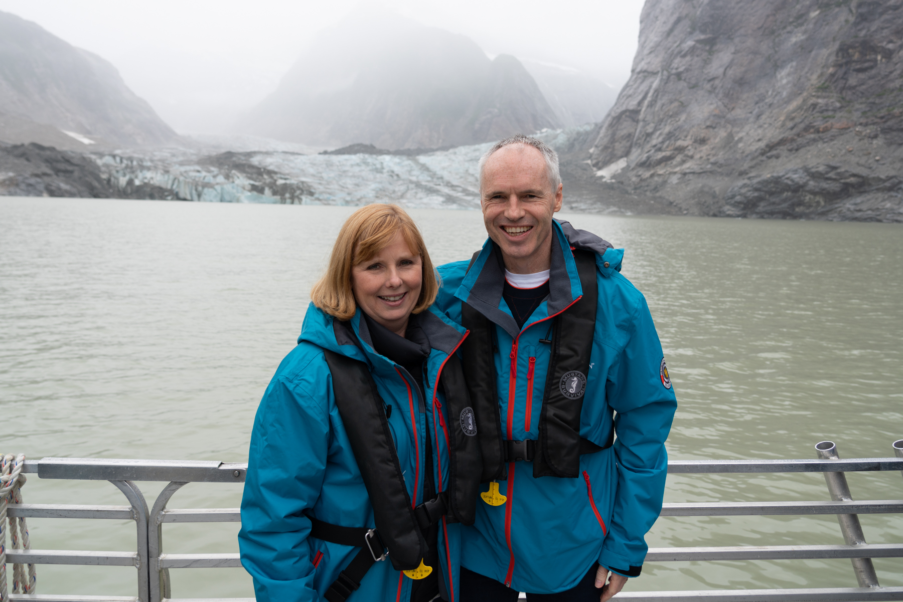 Andrea and Keith at the Shakes Glacier.
