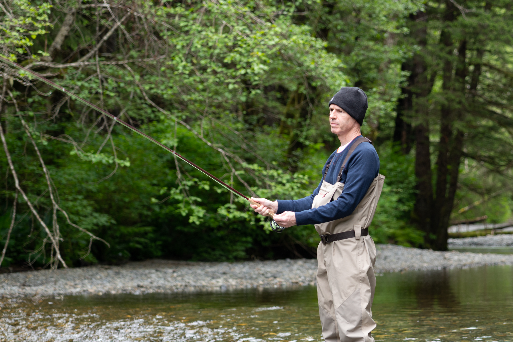 Keith fishing in Sitka.
