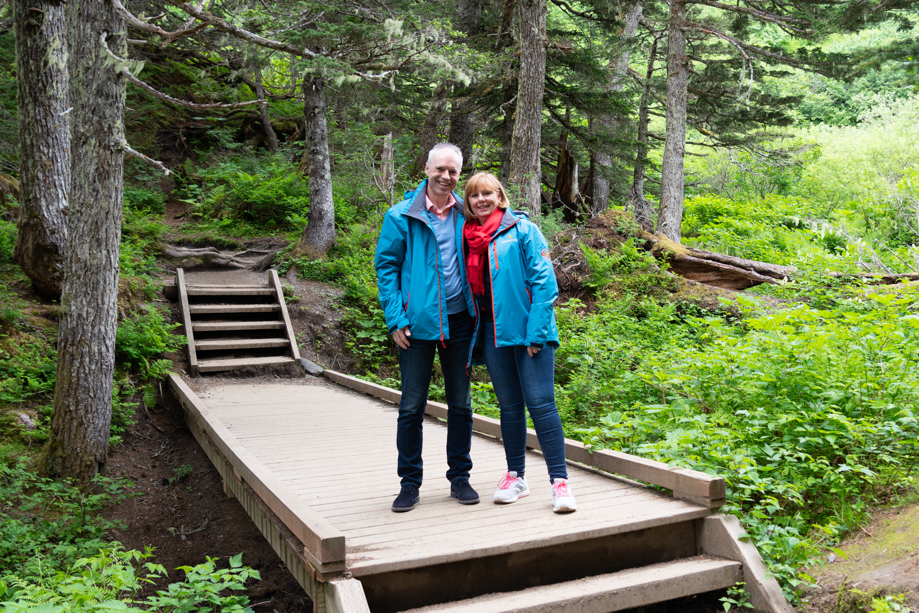 Keith and Andrea on the Flume Head Trail in Juneau.