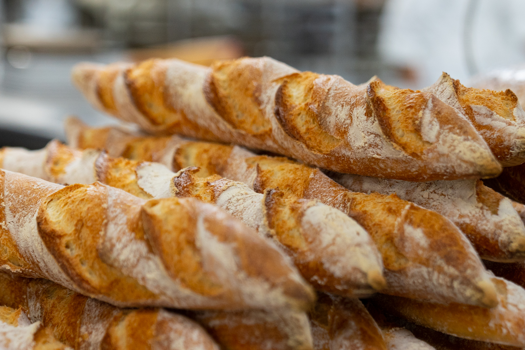 Freshly baked bread.