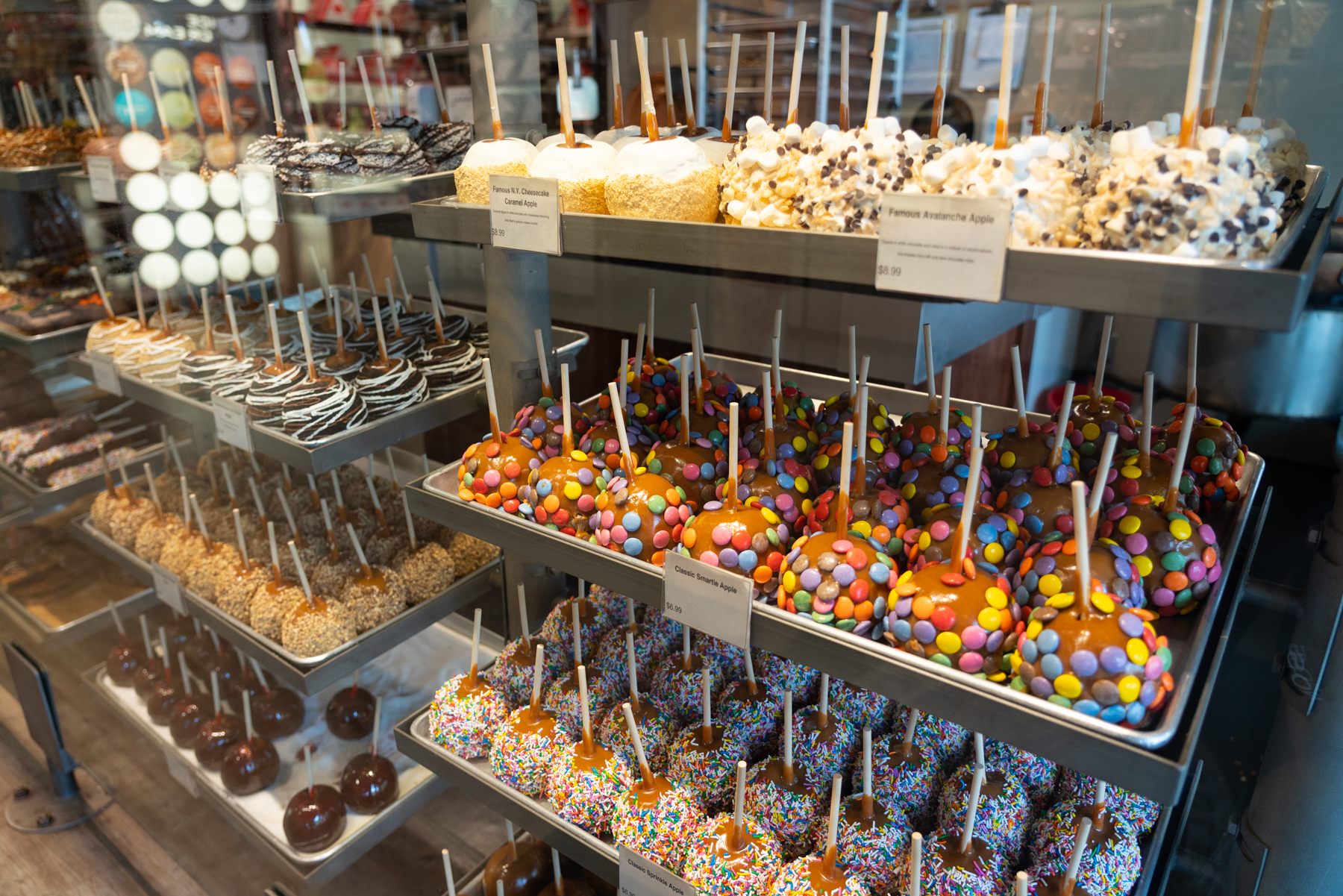In the Rocky Mountain Chocolate Shop.