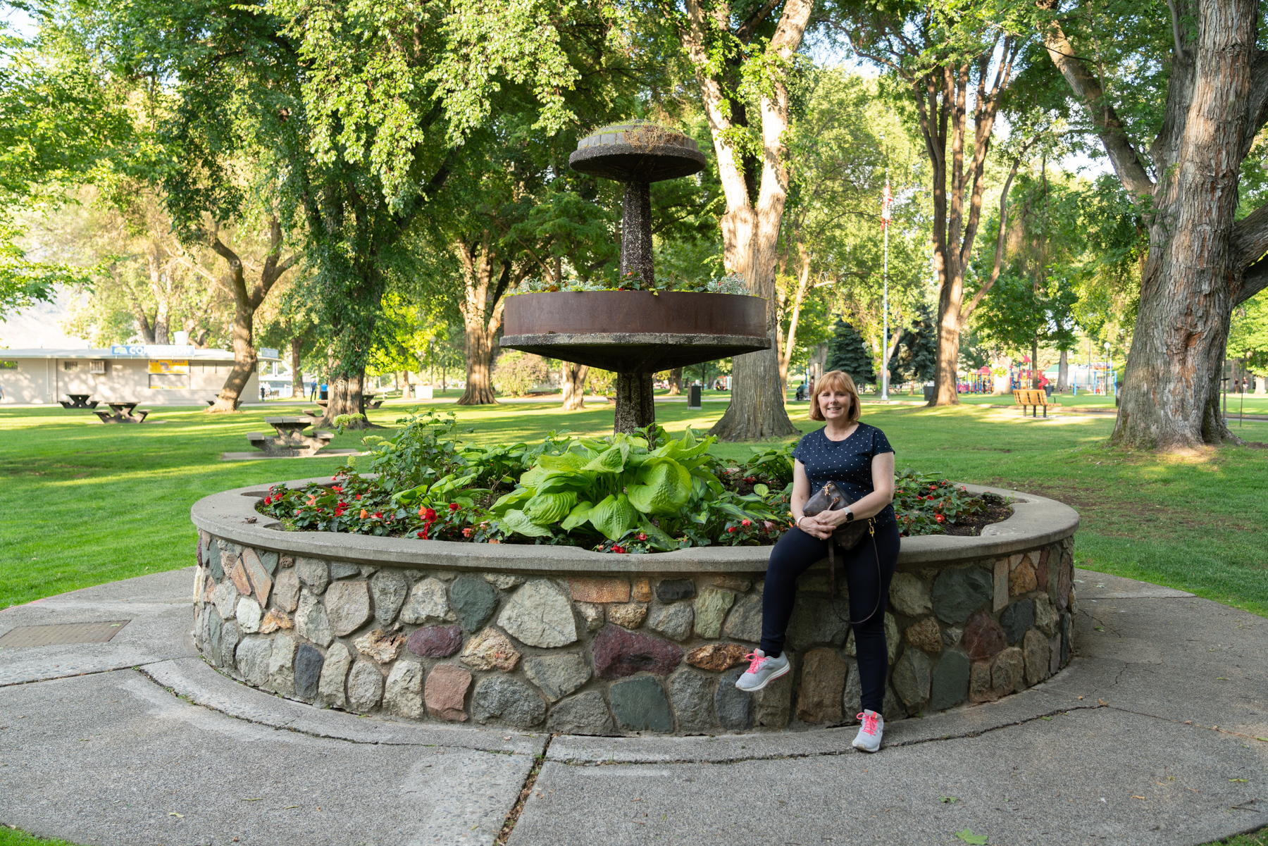 Andrea in the Princess Diana Garden in Kamloops.