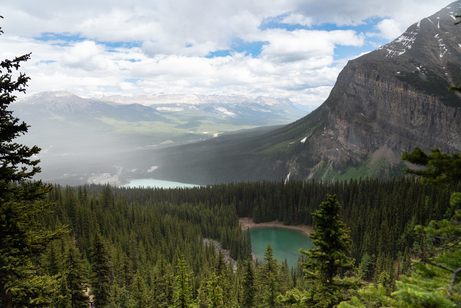Looking back to Lake Louise.