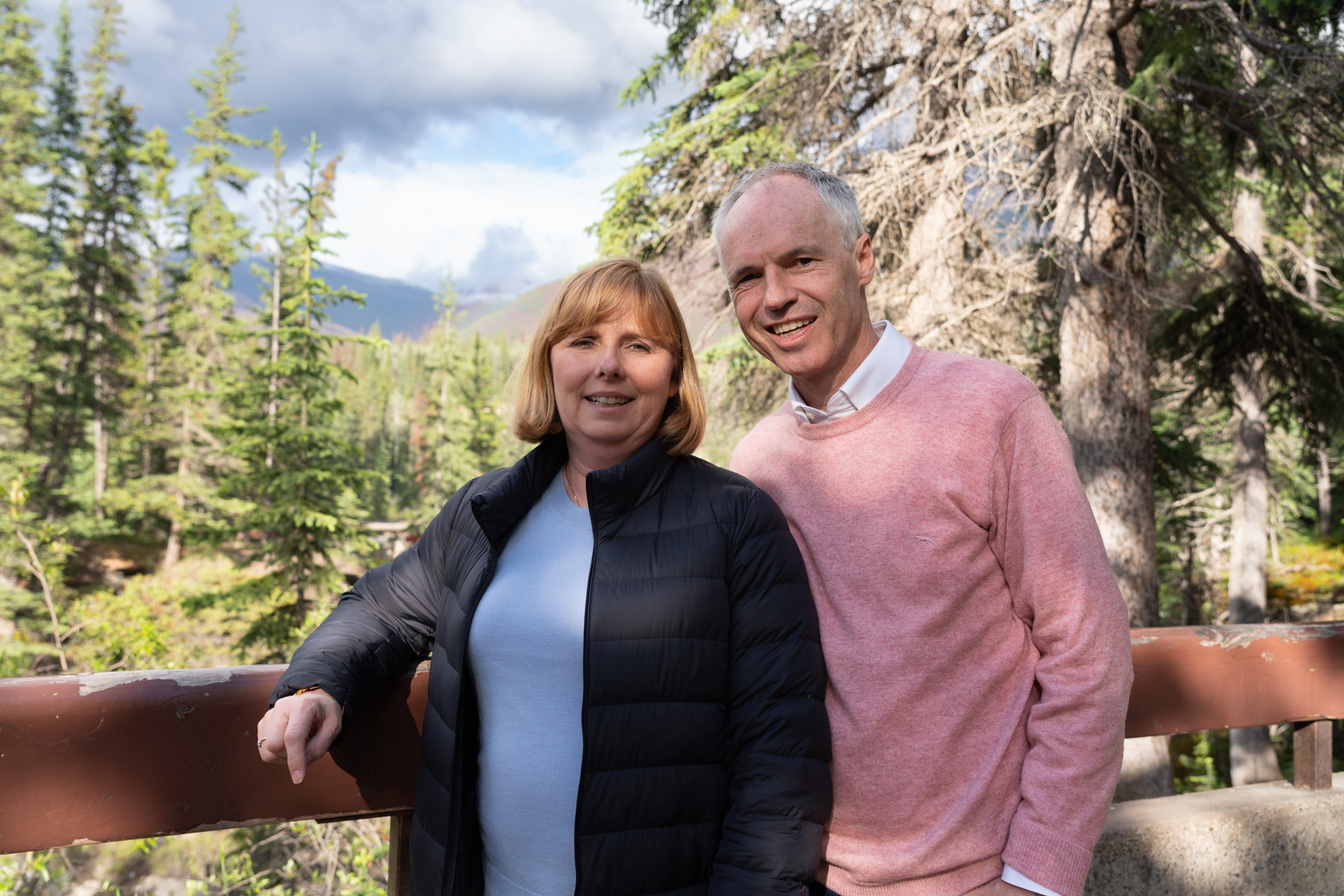 Andrea and Keith at Athabasca Falls.