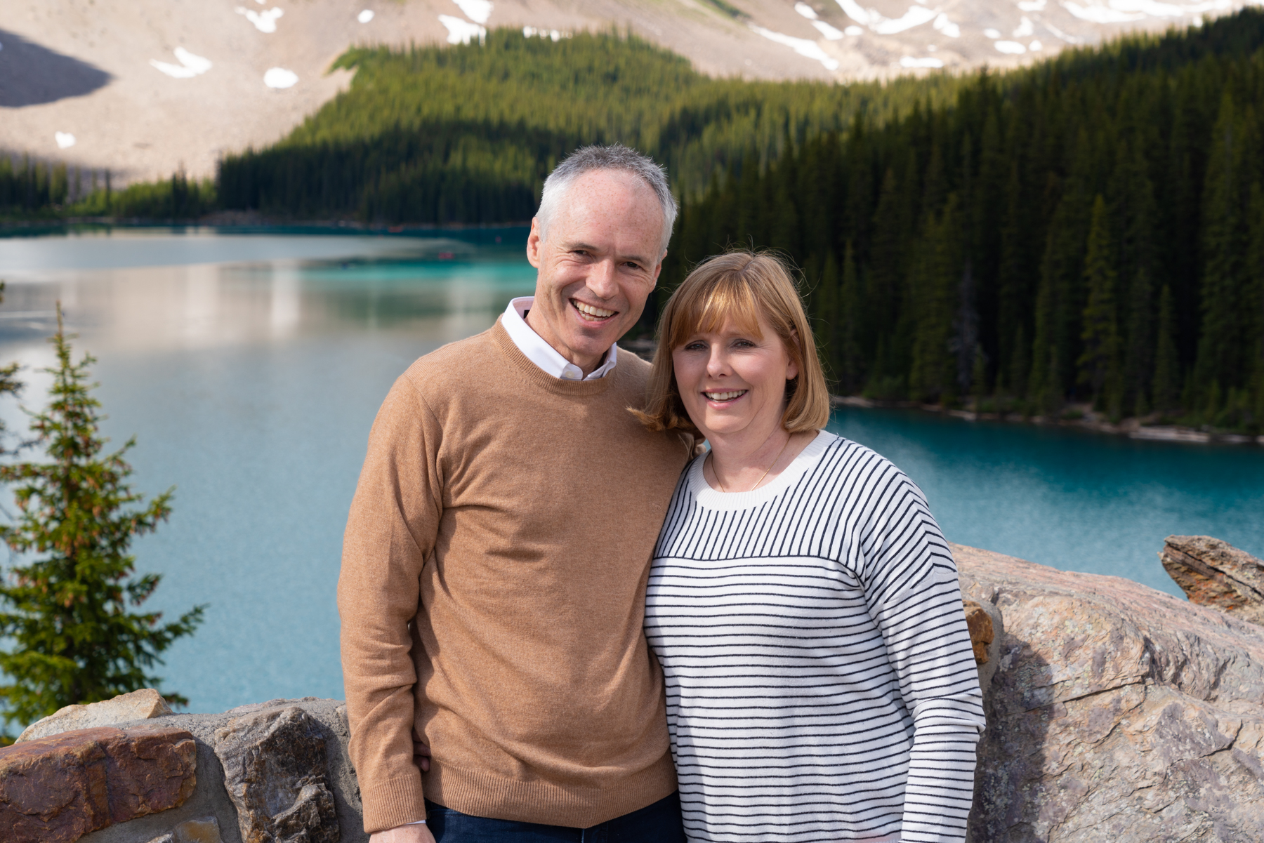 Keith and Andrea at Moraine Lake.
