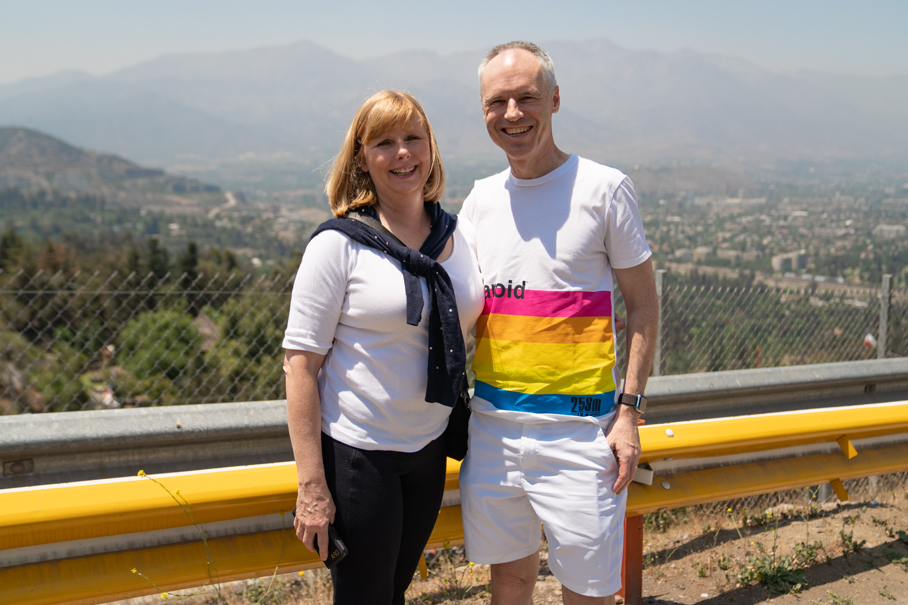 Just outside Santiago, where we had a nice view of the city.