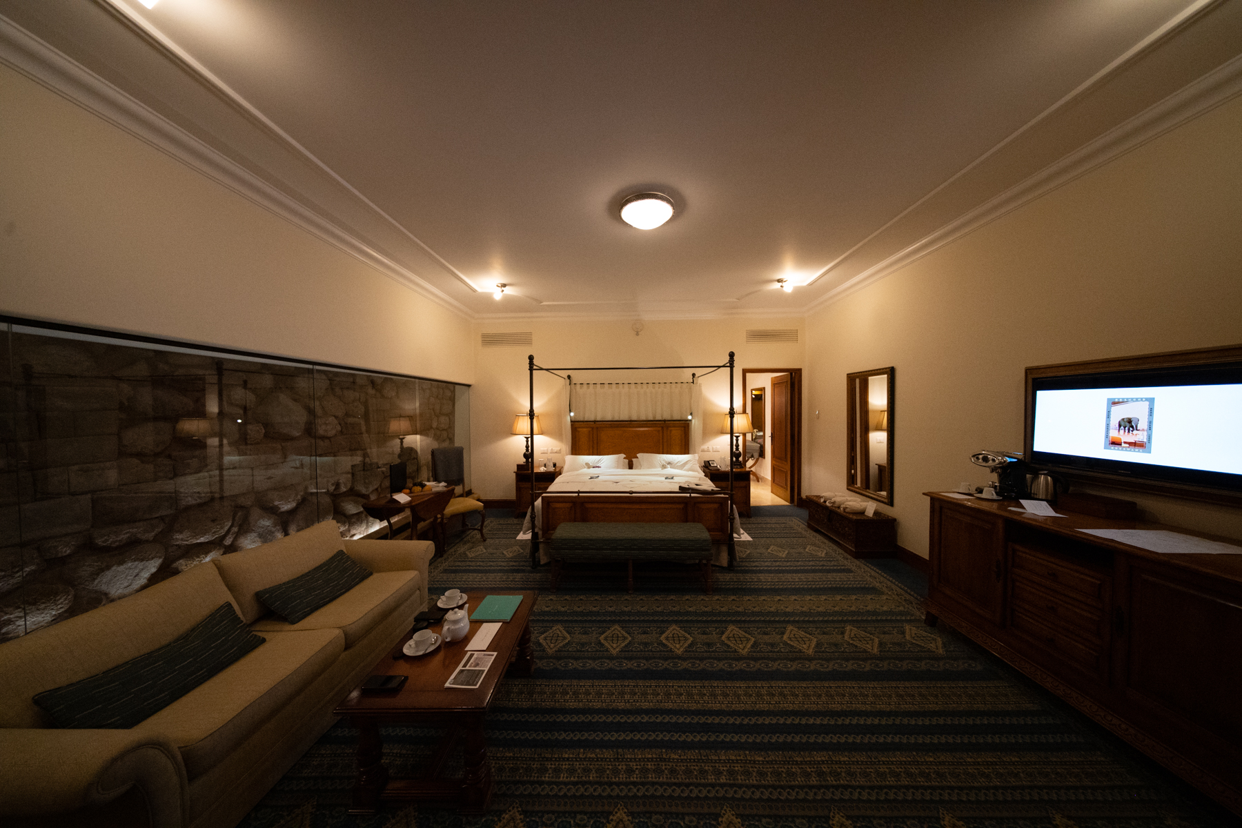 Our hotel room at the beautiful Belmond Palacio Nazarenas.