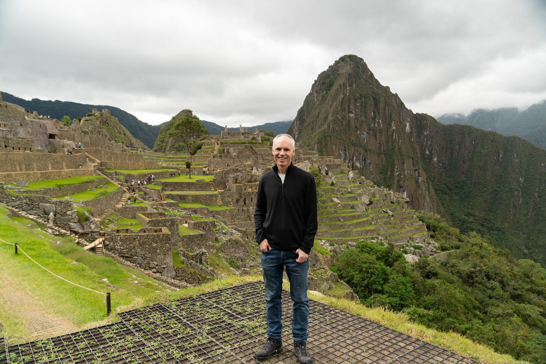 At the Machu Picchu citadel.