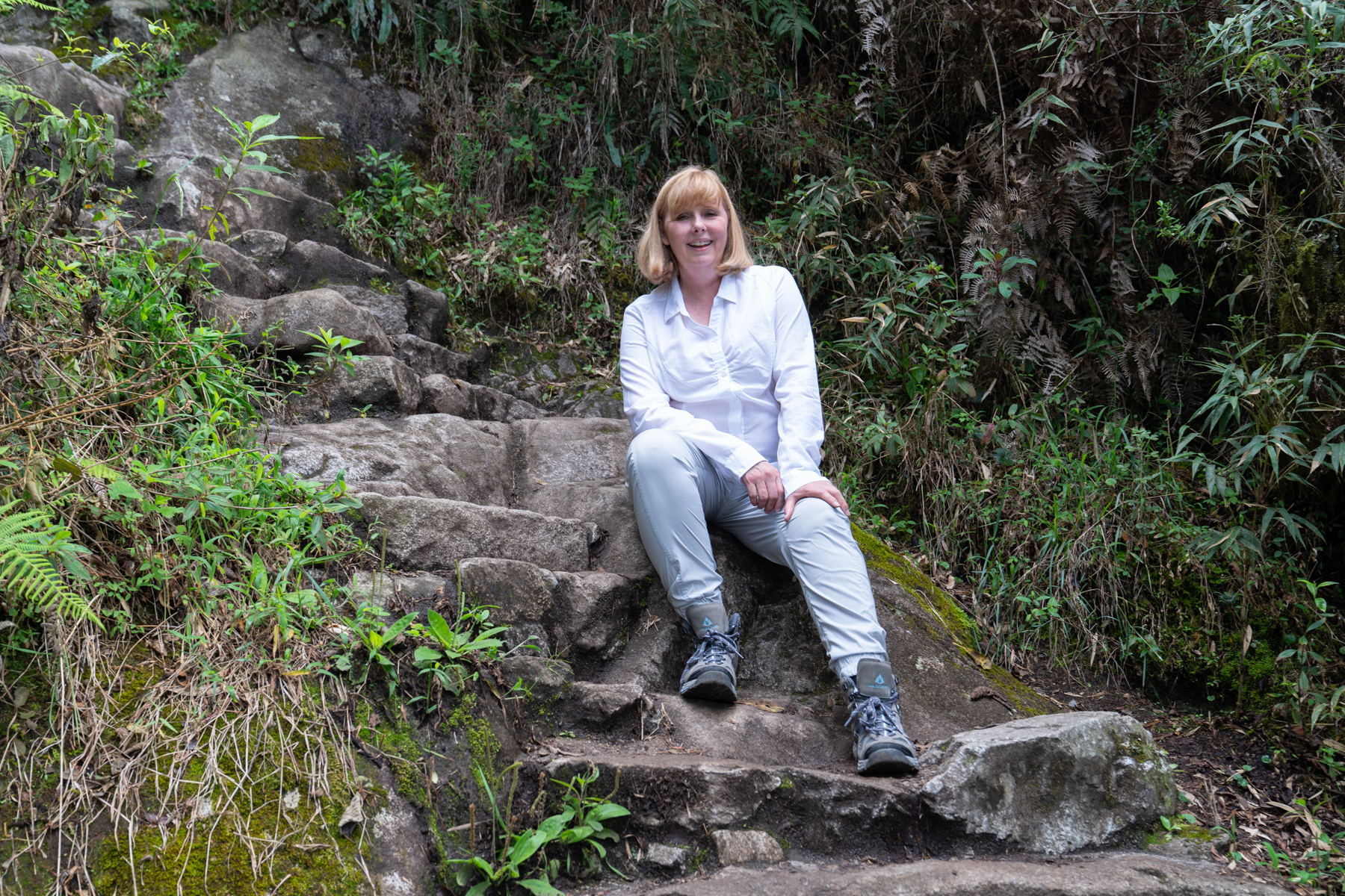 On the hike up Huayna Picchu.