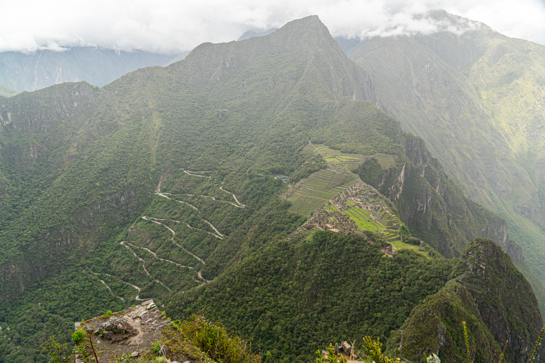 A great view of the citadel and the one winding road in and out.