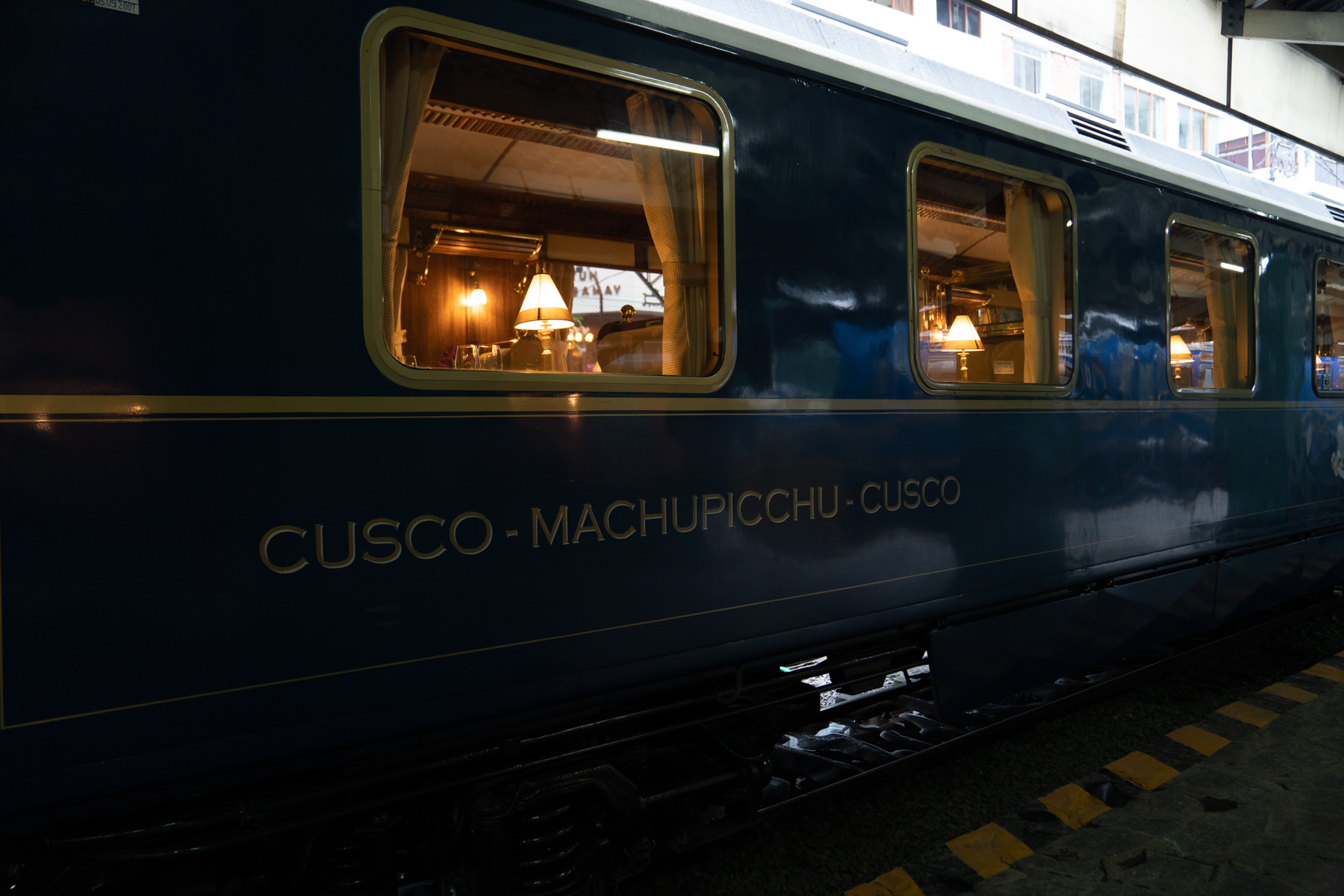 Our train, ready to depart for Cusco.