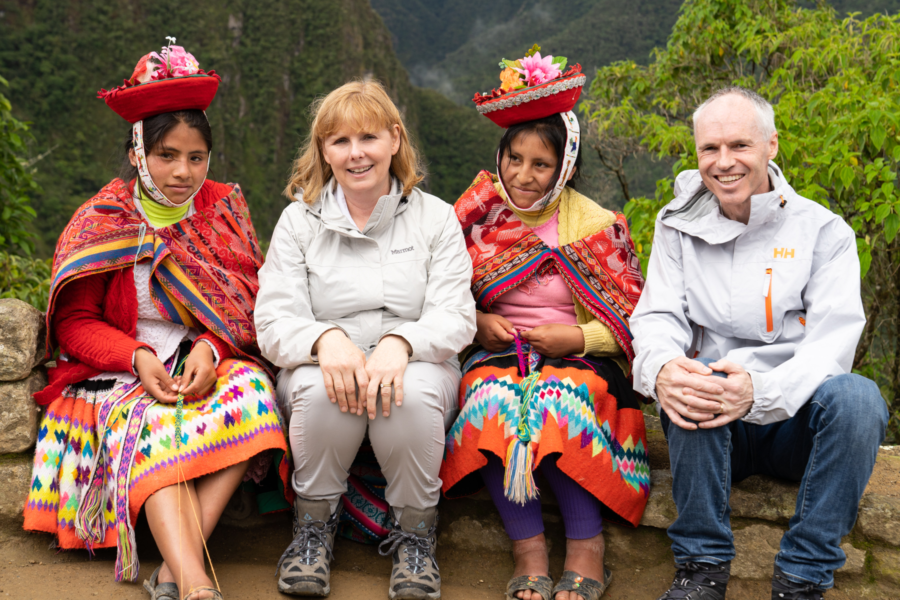 With some of the locals.