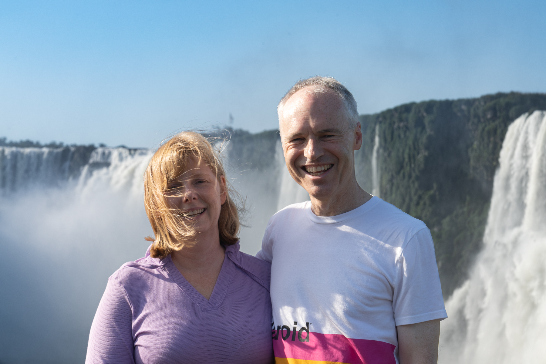 At the Iguaçu Falls.