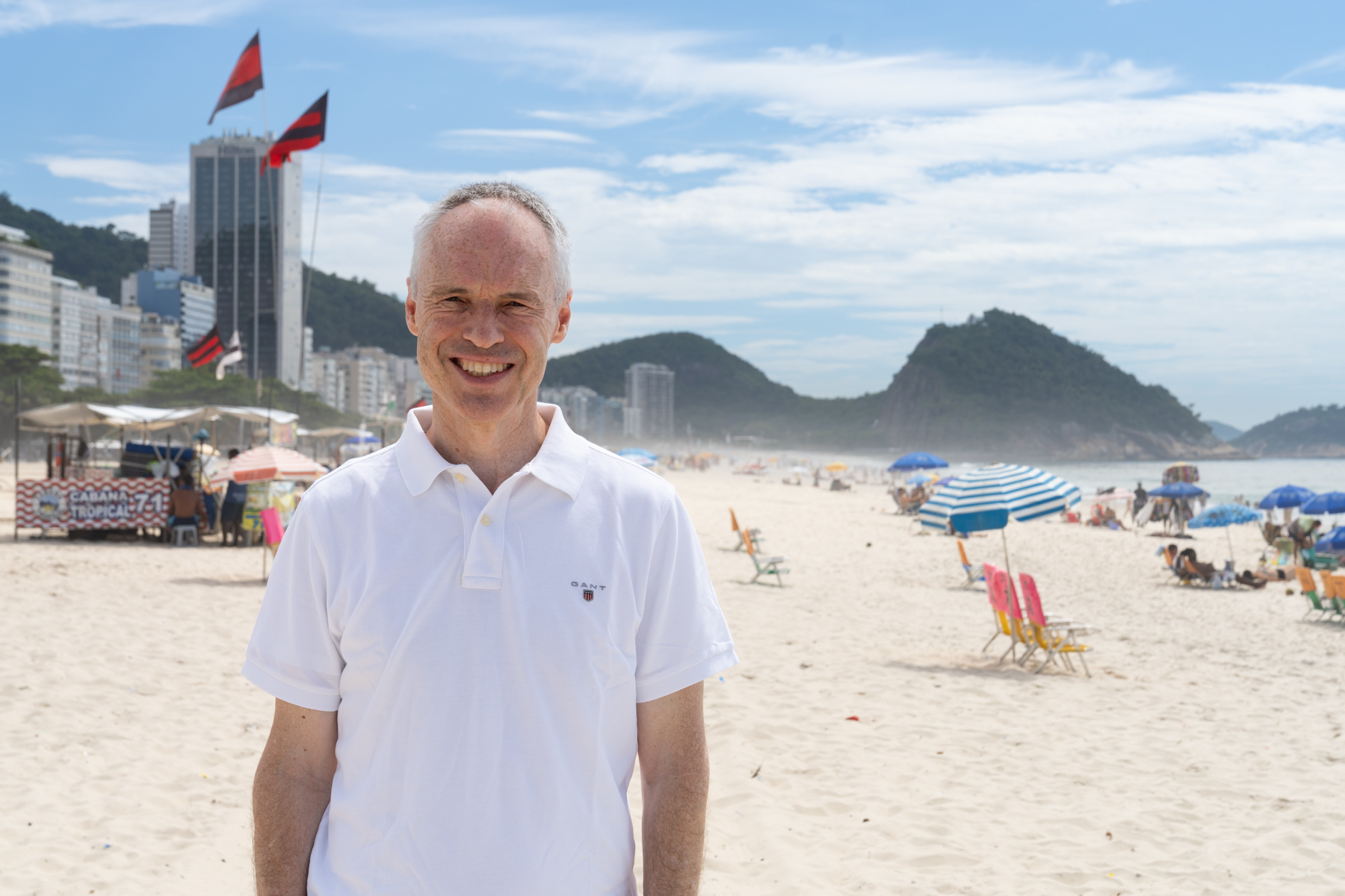 On Copacabana Beach.