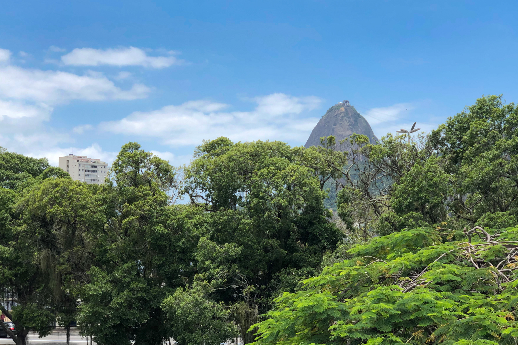 Passing by Sugraloaf Mountain on the way to the airport.