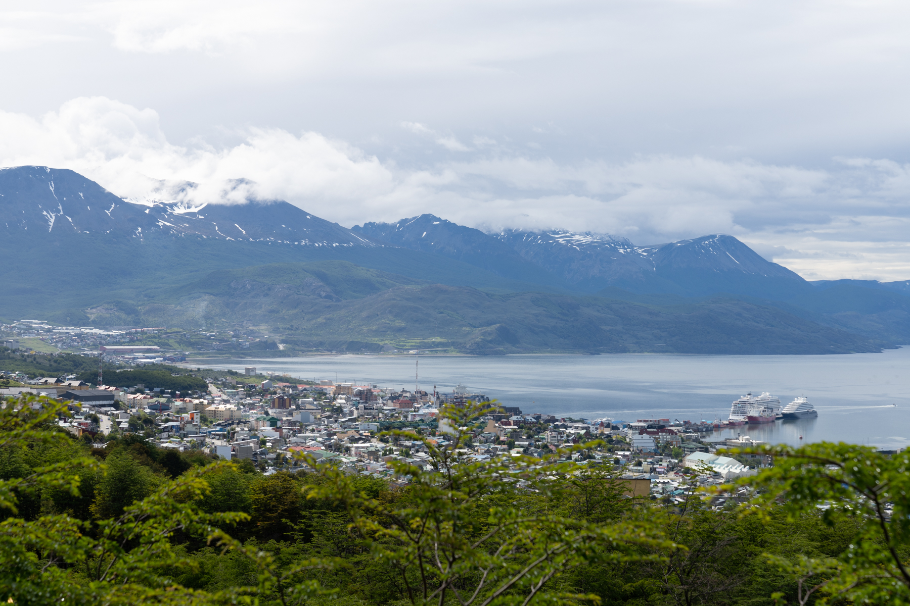 Looking over the town of Ushuaia.