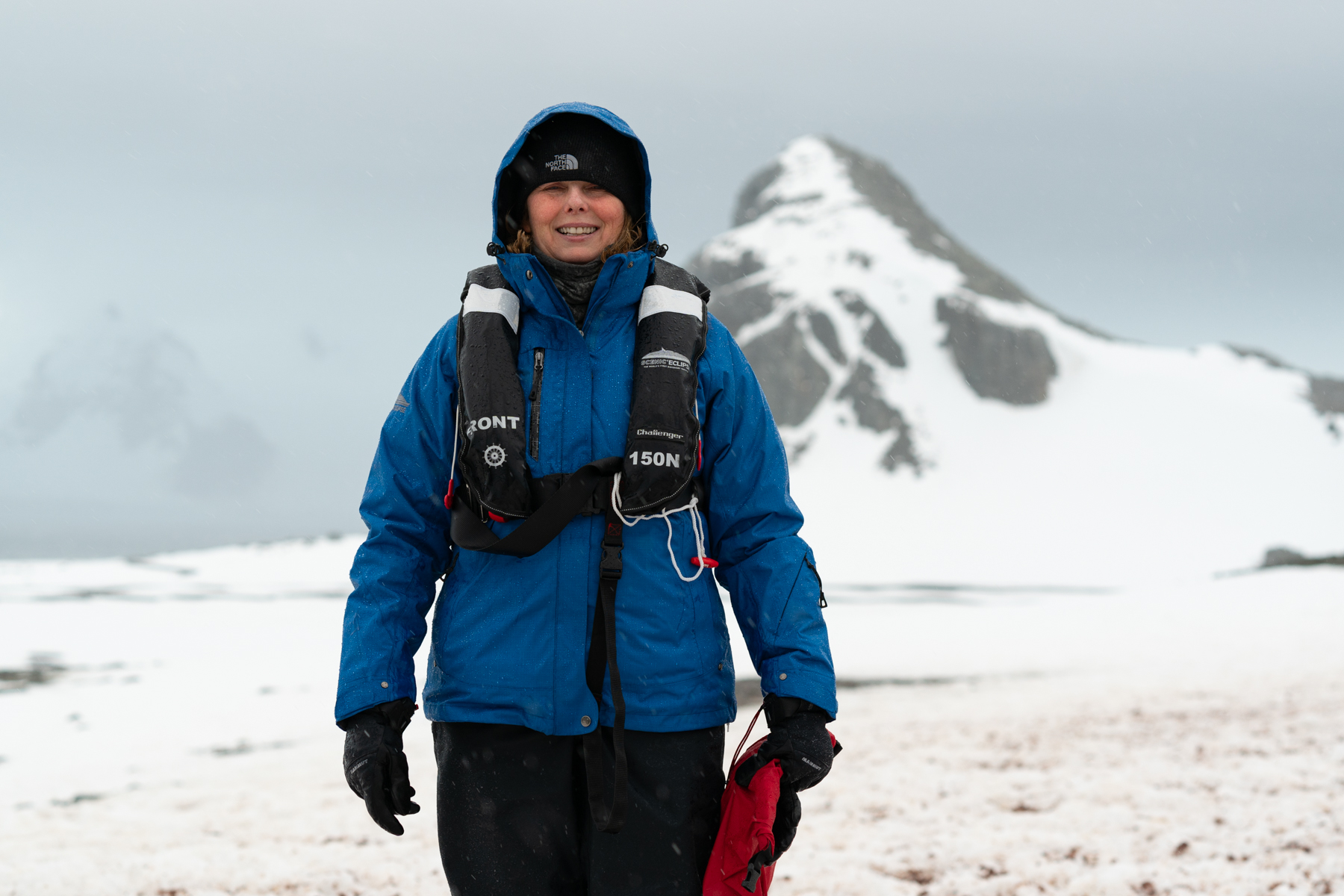 Andrea on Half Moon Island.