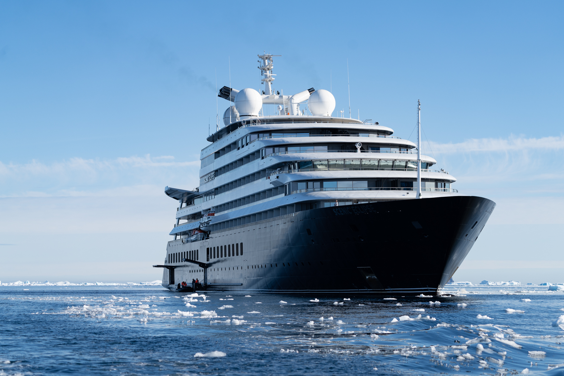 The ship, waiting for us to return from our trip out on the Zodiacs.