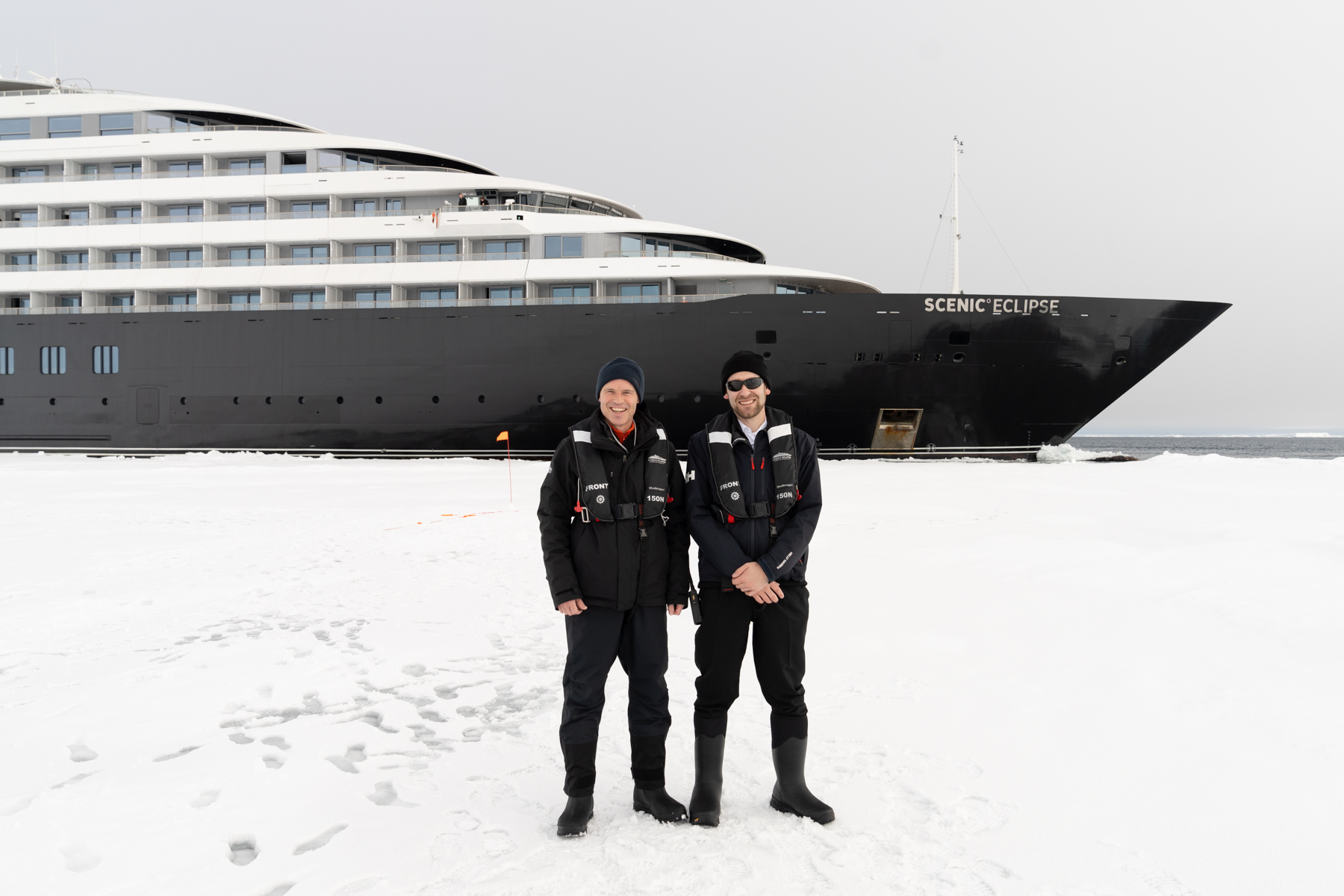 Keith with the ship's captain.