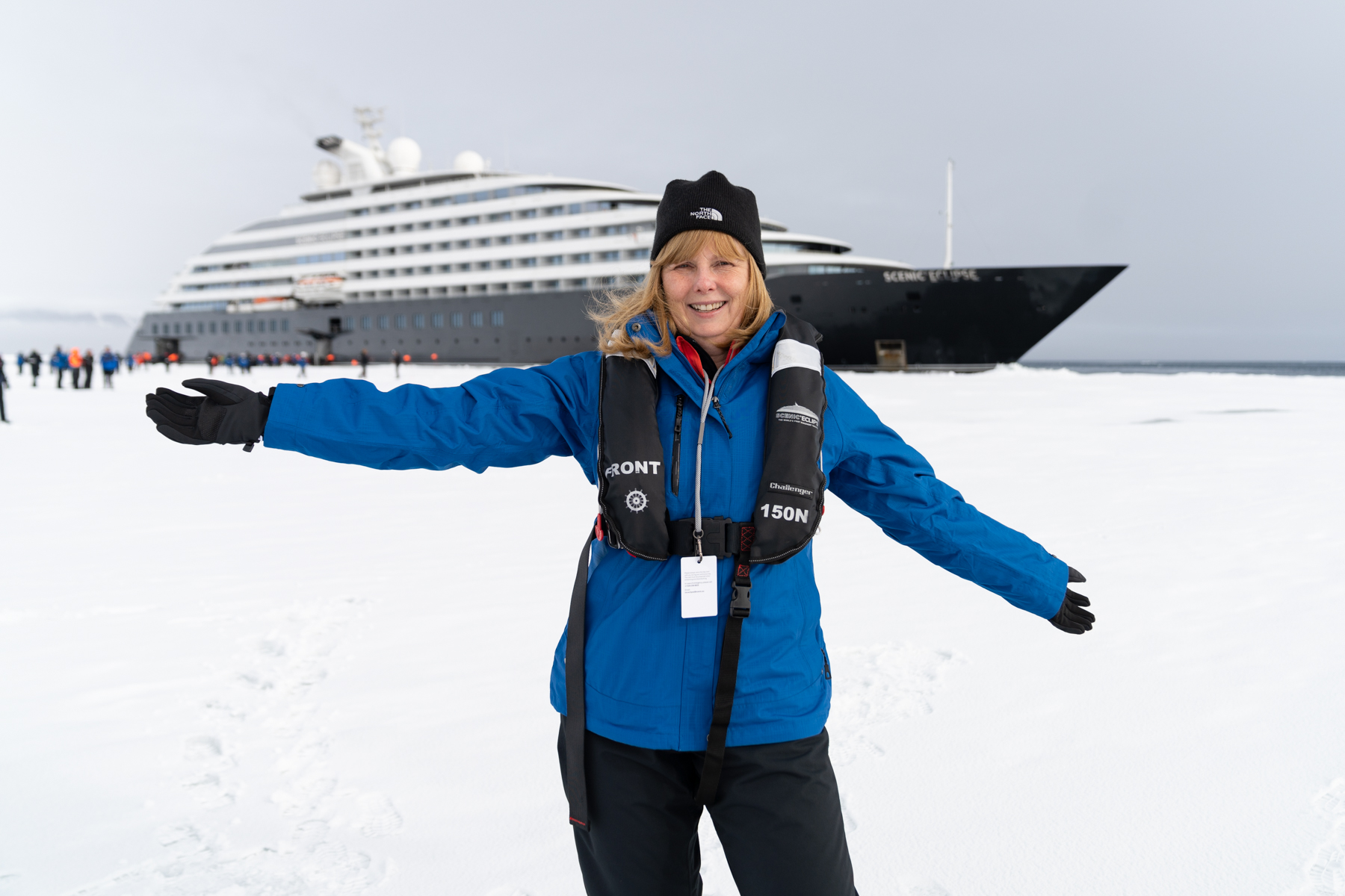 Andrea on the sea ice.