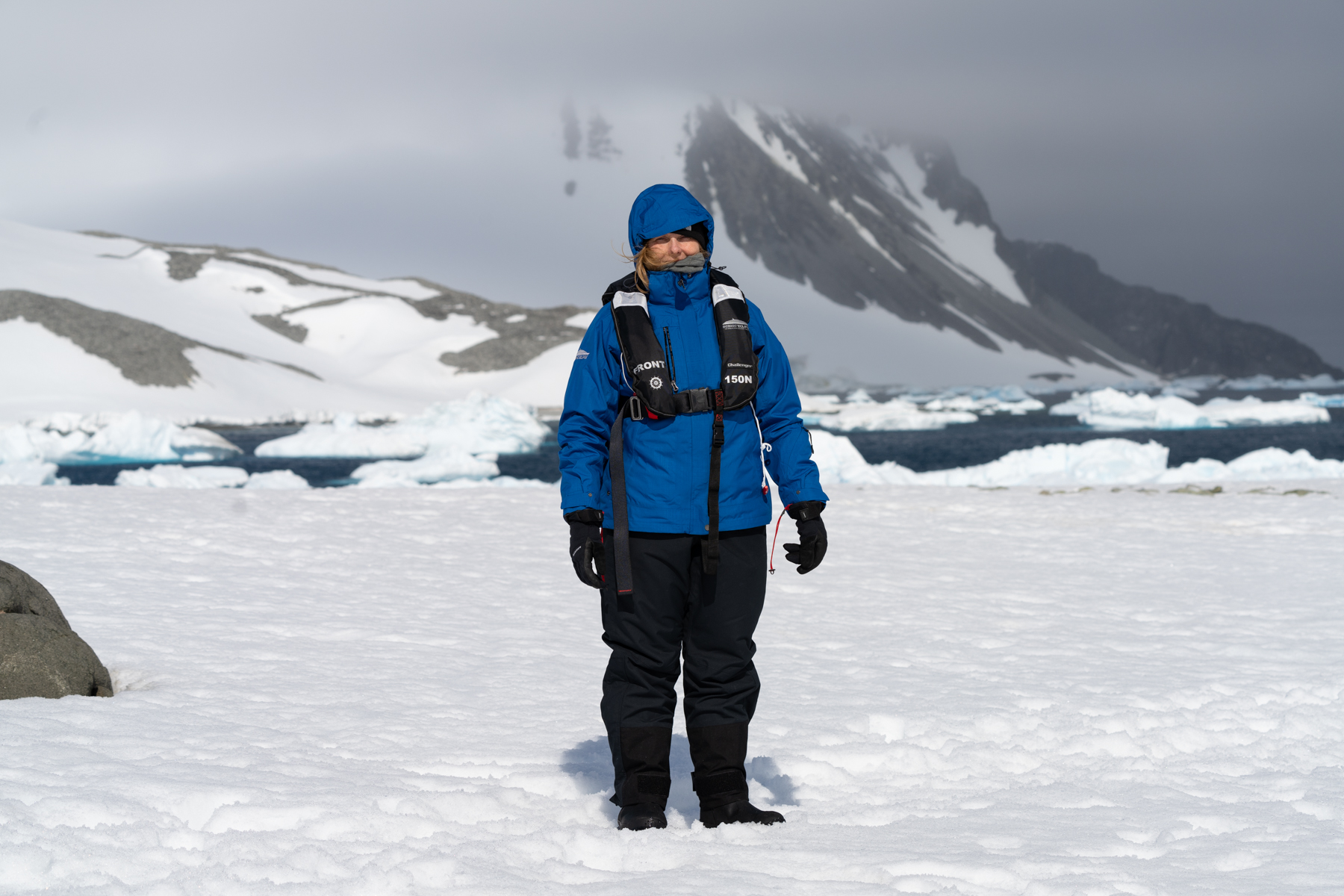 Andrea on Astrolabe island.