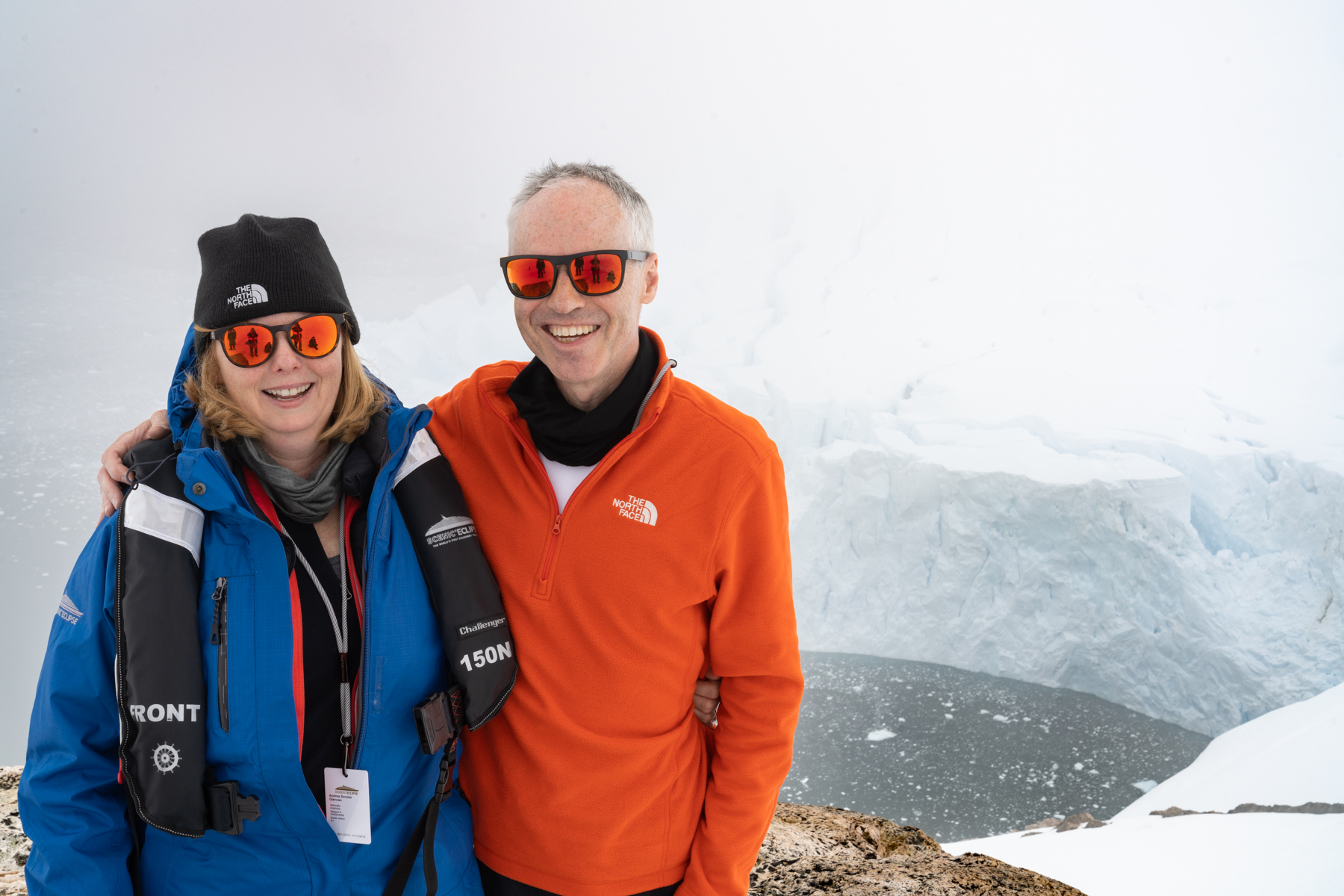 Andrea and Keith at the top of the glacier.