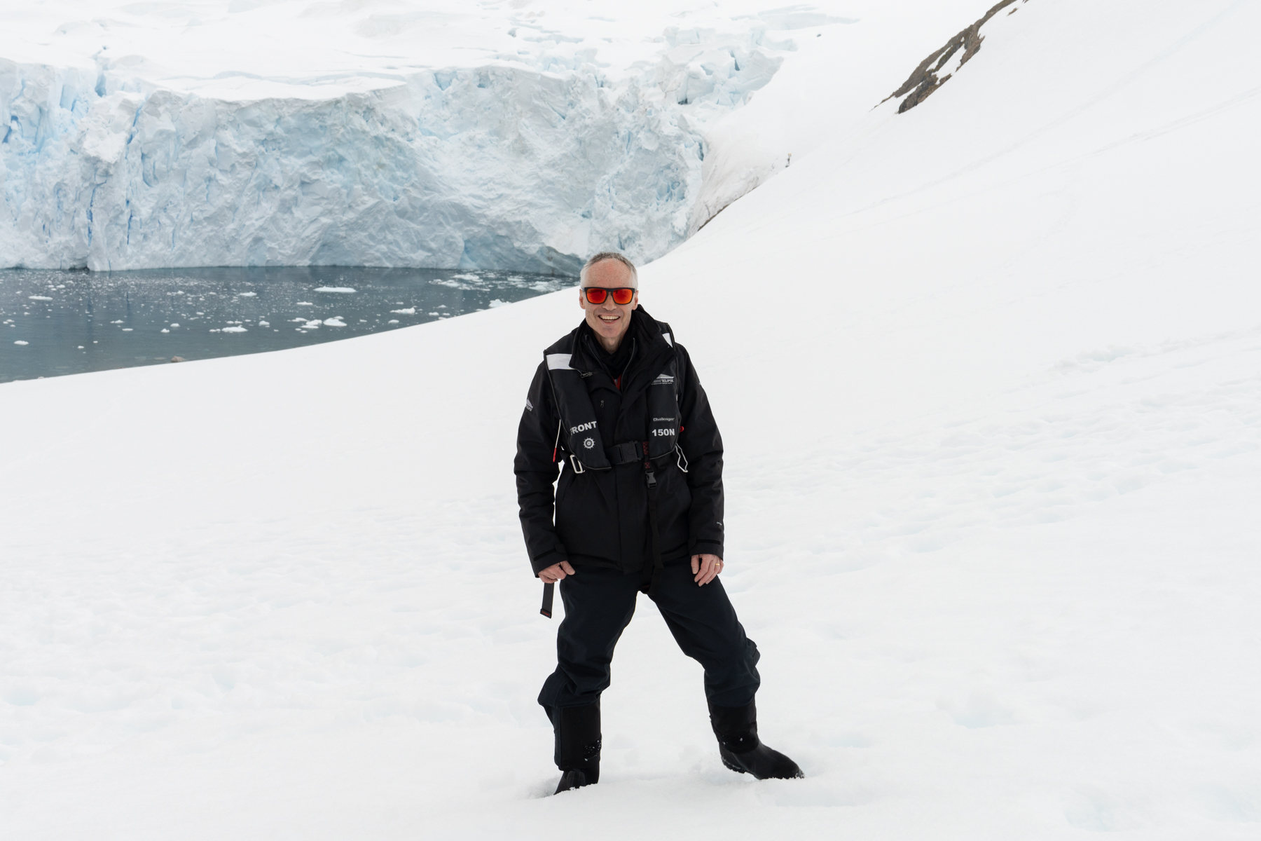 Keith on the way down the glacier.