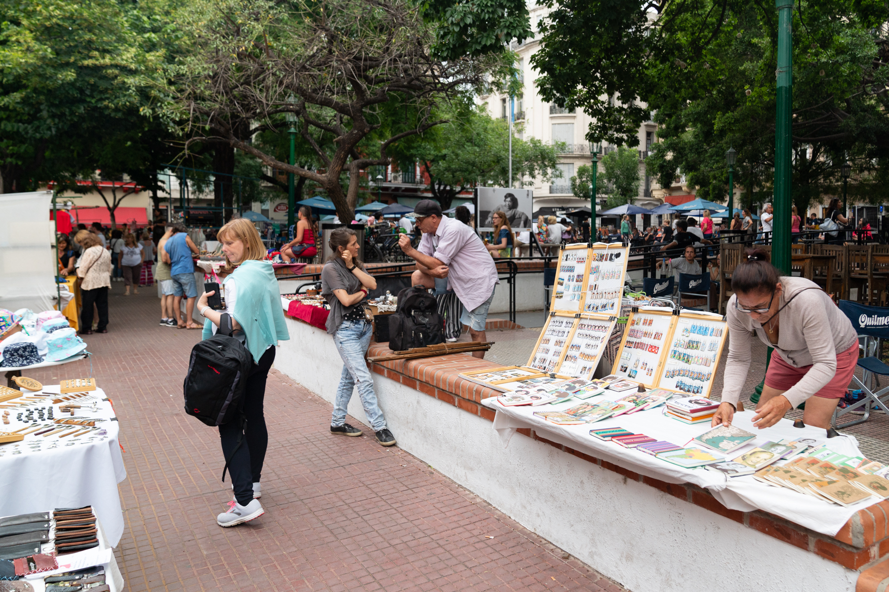 Andrea walking in San Telmo.