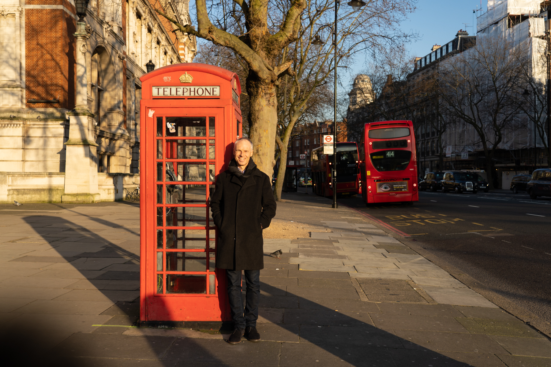 Keith outside the Victoria and Albert Museum.