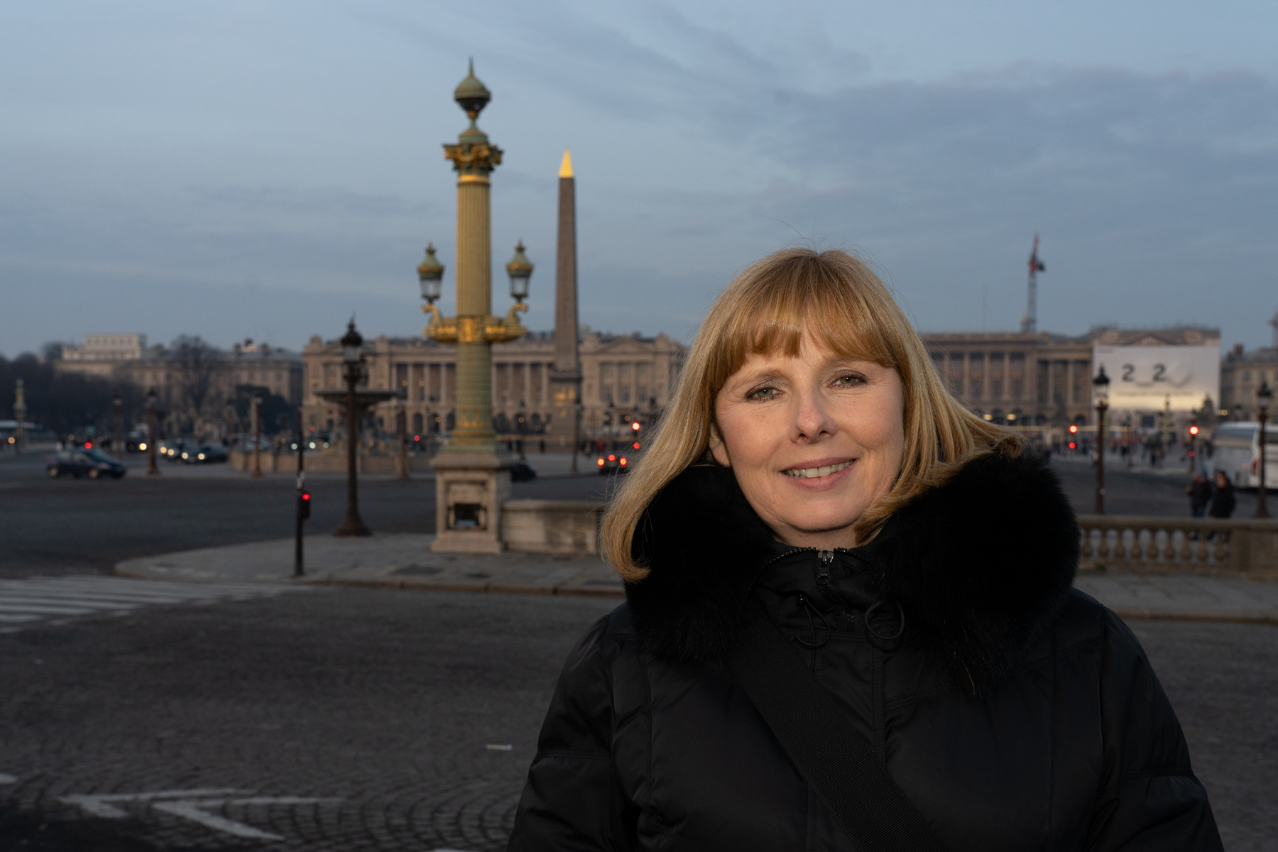Andrea at Place de la Concorde.