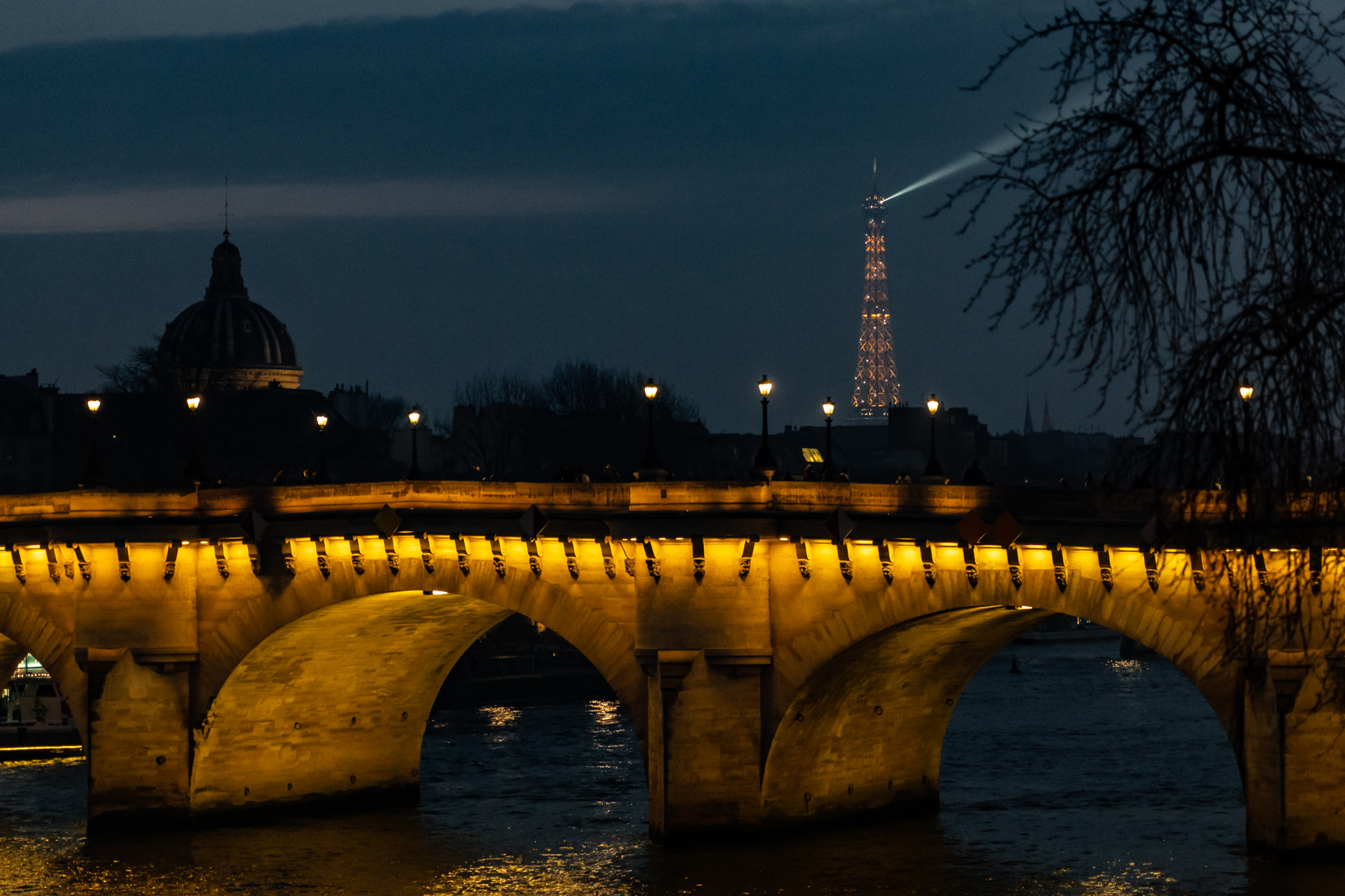 Looking across the Seine.