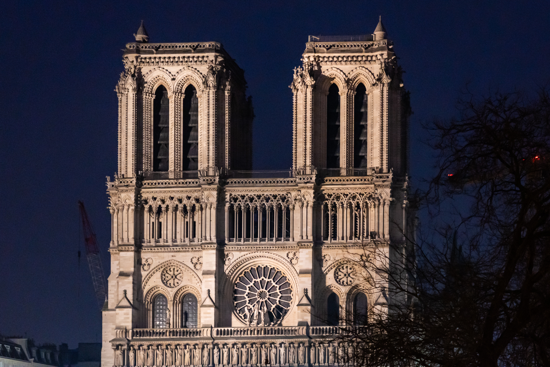 Cathédrale Notre-Dame de Paris, in ruins after the fire of 15 April 2019.