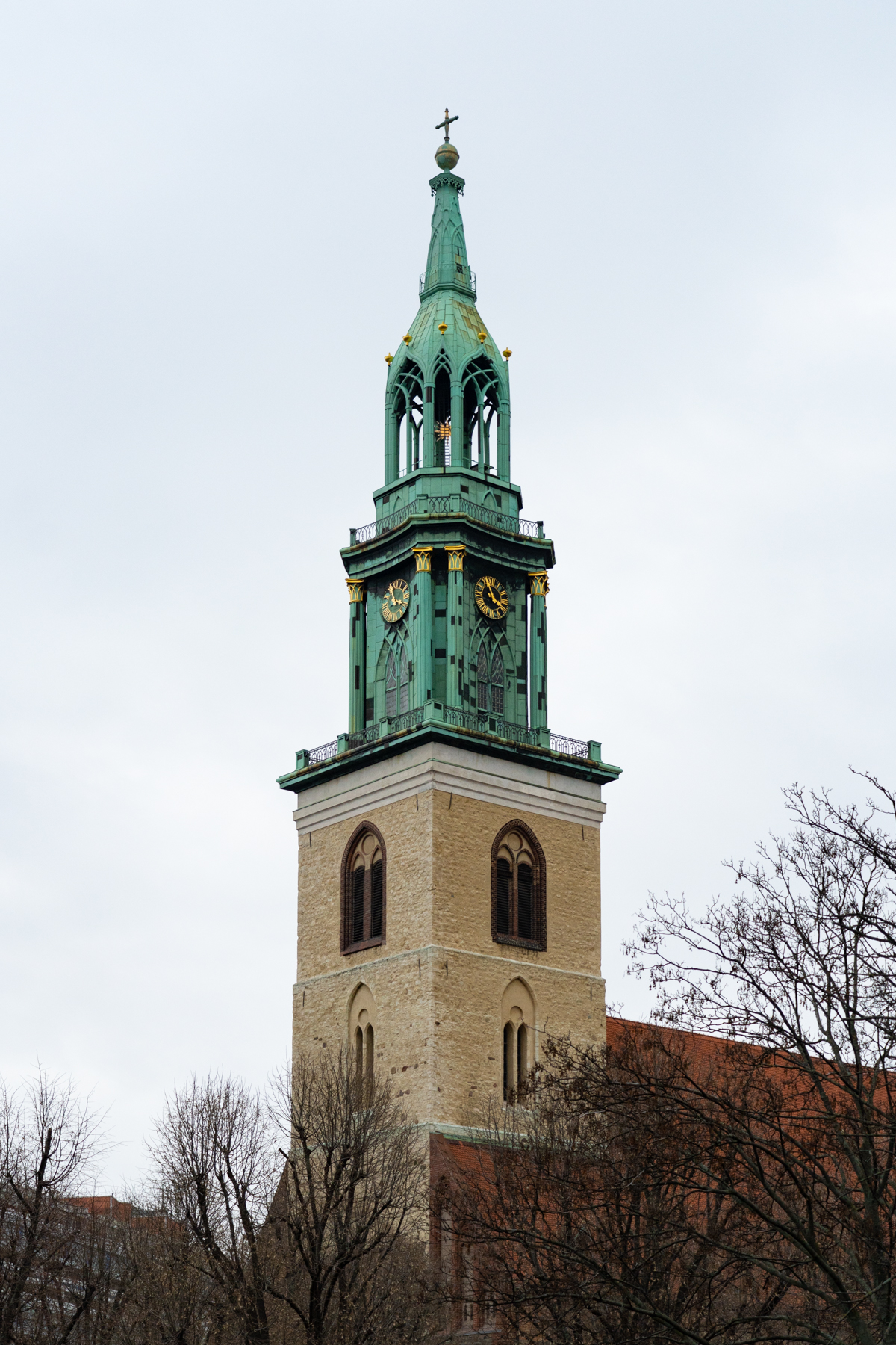 A spire from one of the many churches in Berlin.