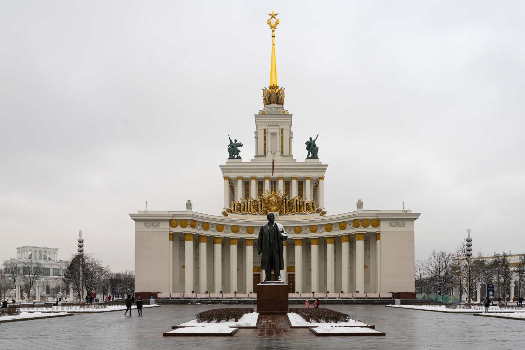 Inside the Exhibition of Achievements of National Economy park.