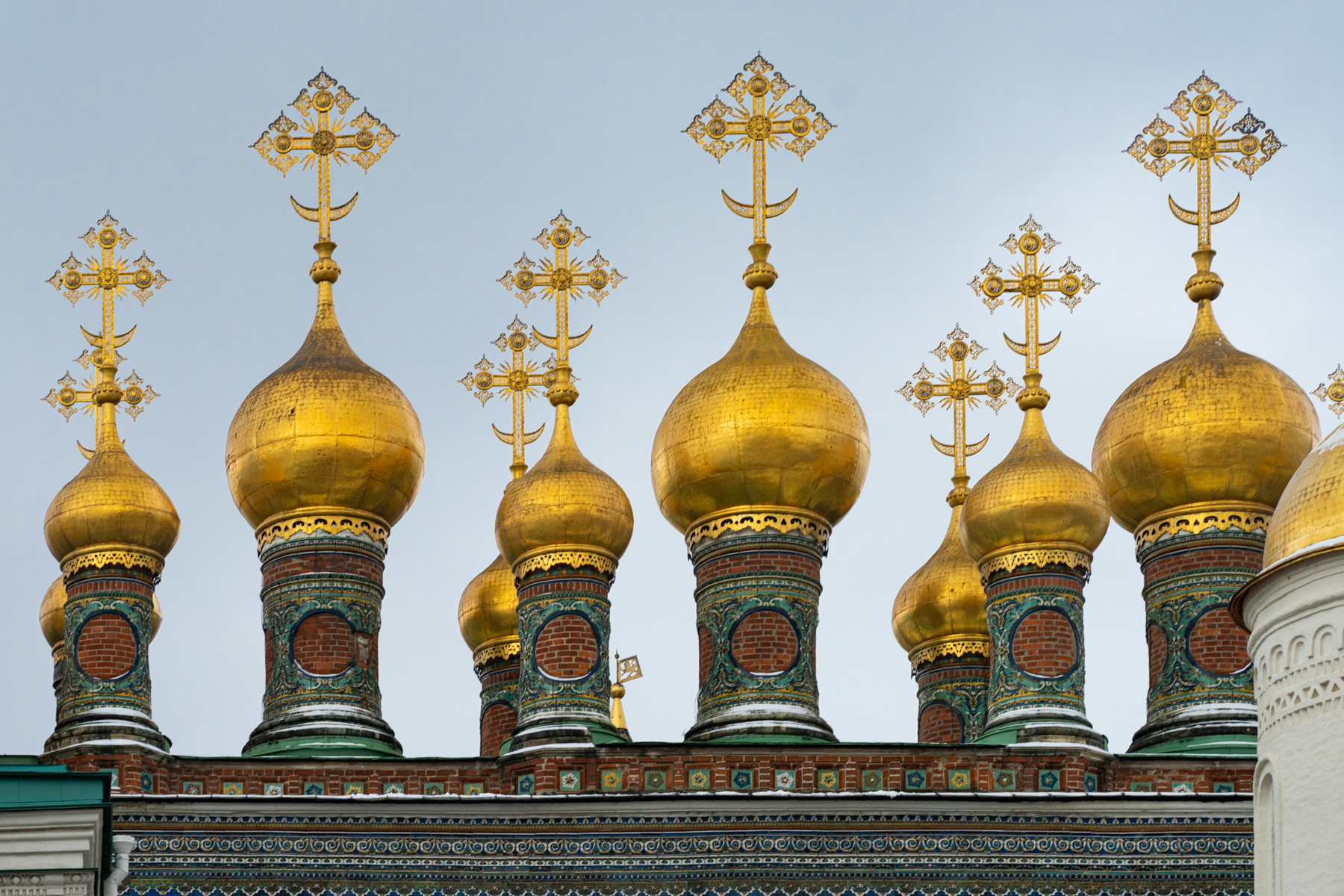 The cupolas on top of the Upper Saviour Cathedral.