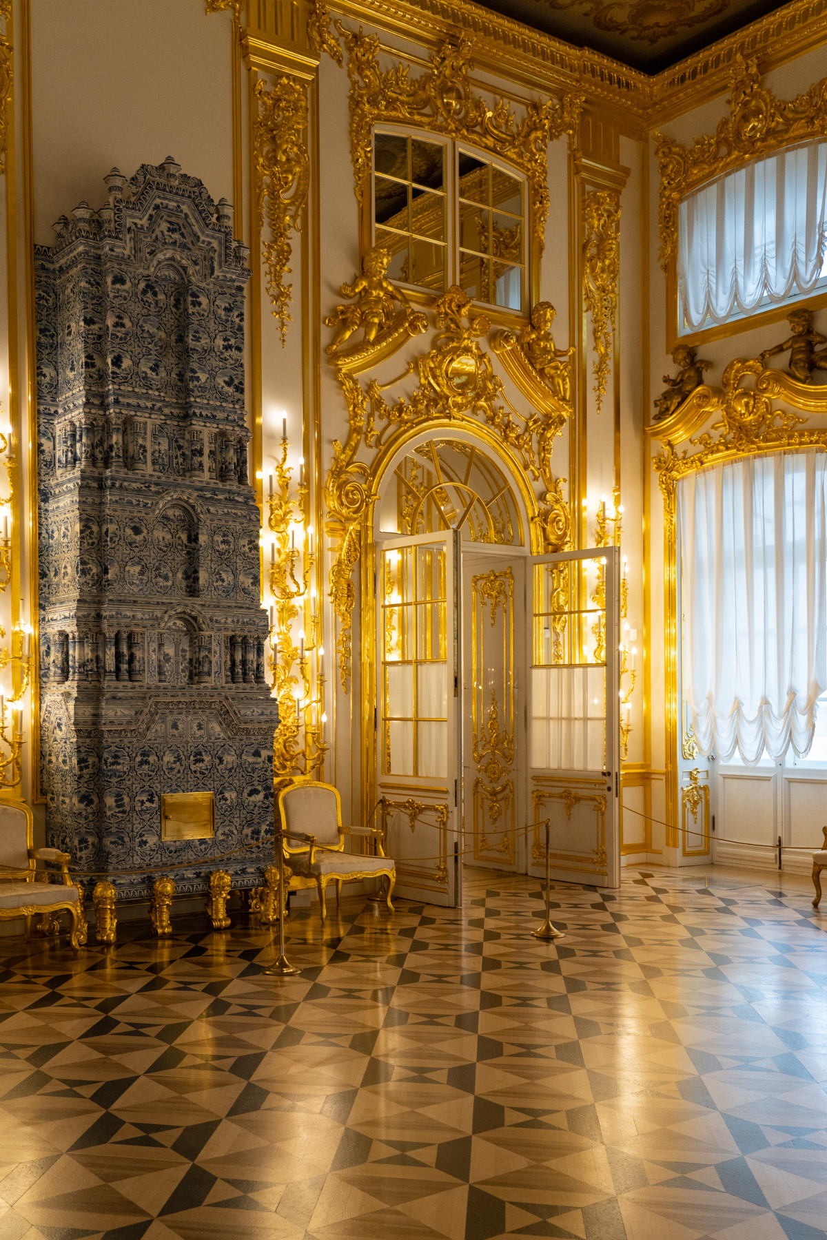 Inside the Catherine Palace.