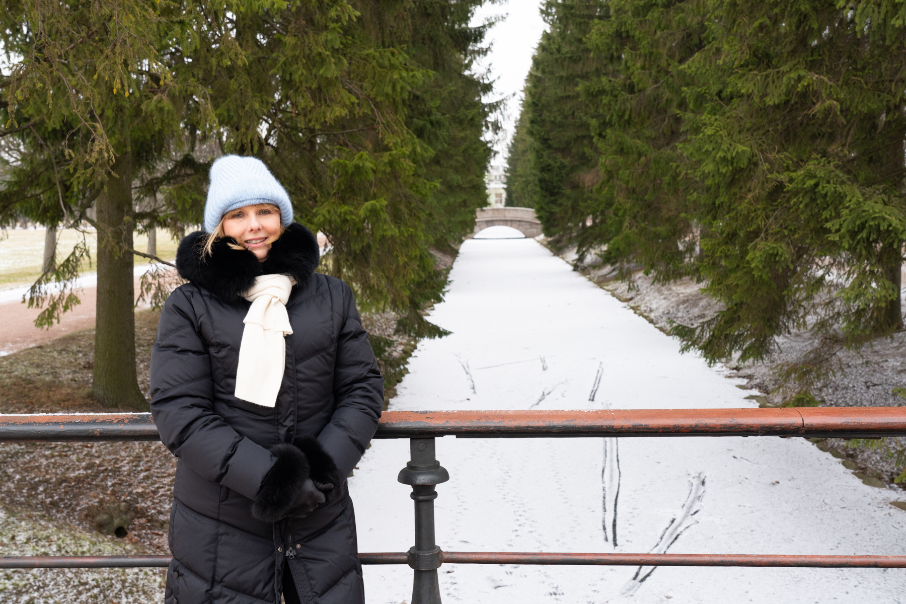 Andrea in the gardens of the Catherine Palace.