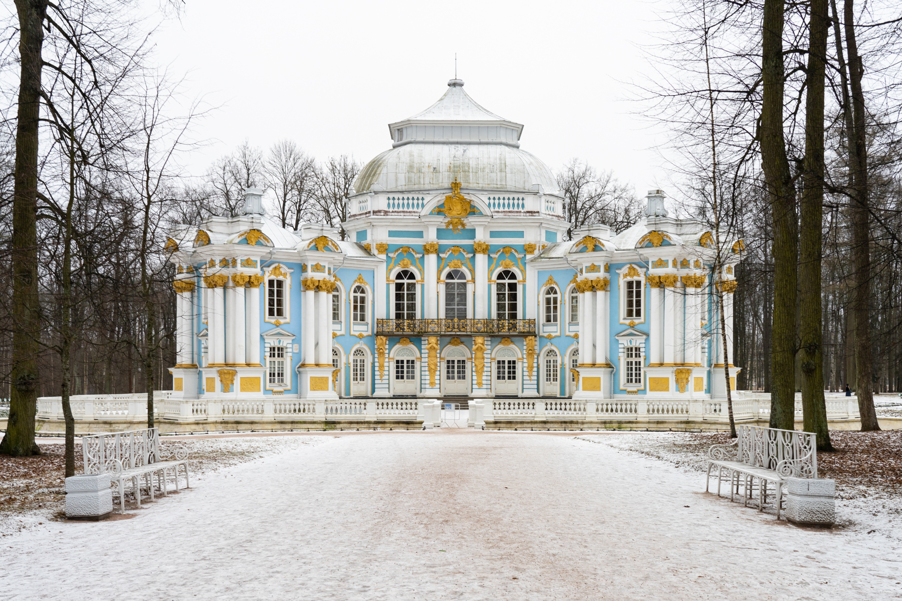 The Hermitage Pavilion in the gardens of the Catherine Palace.