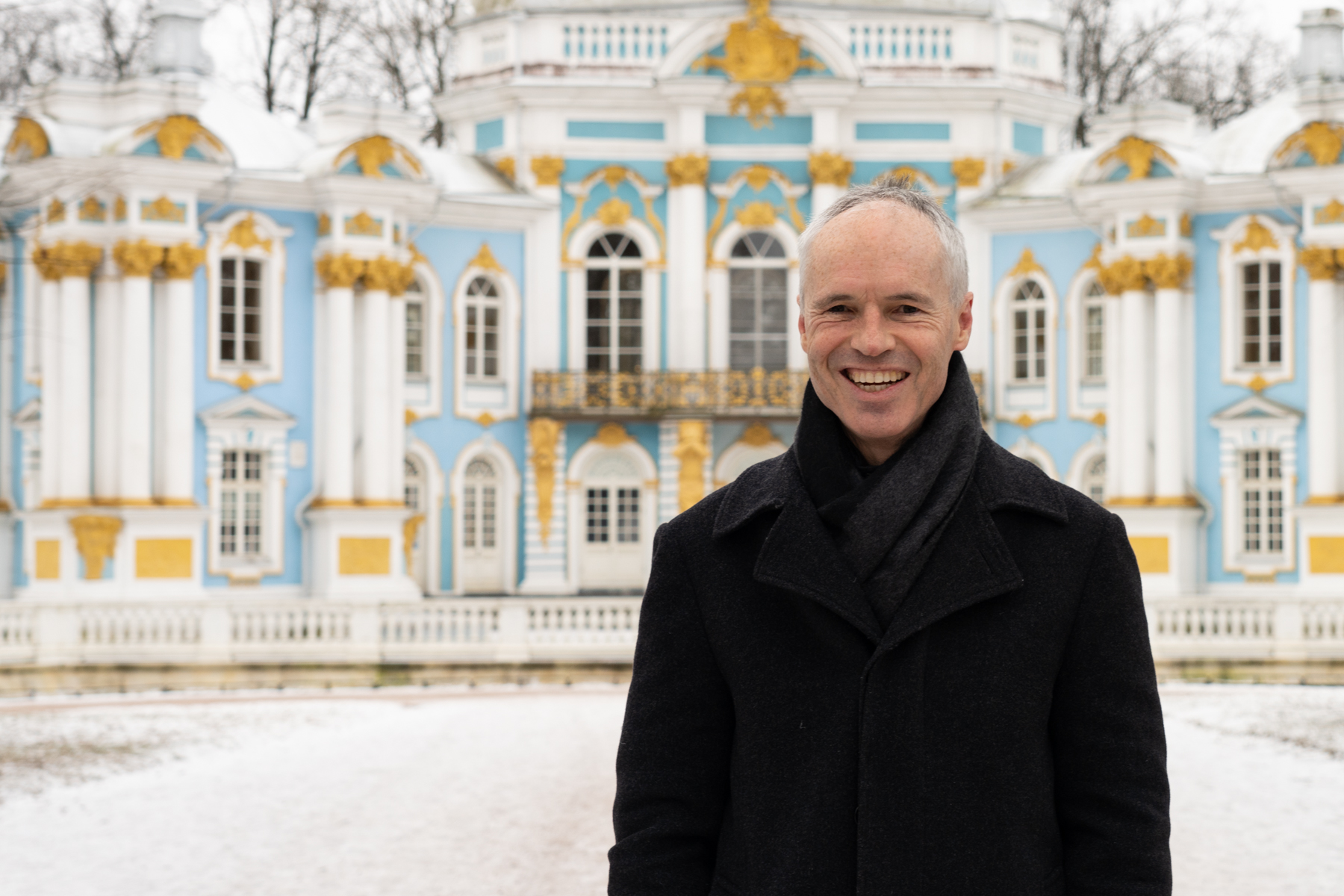 Keith at the Hermitage Pavilion in the gardens of the Catherine Palace.