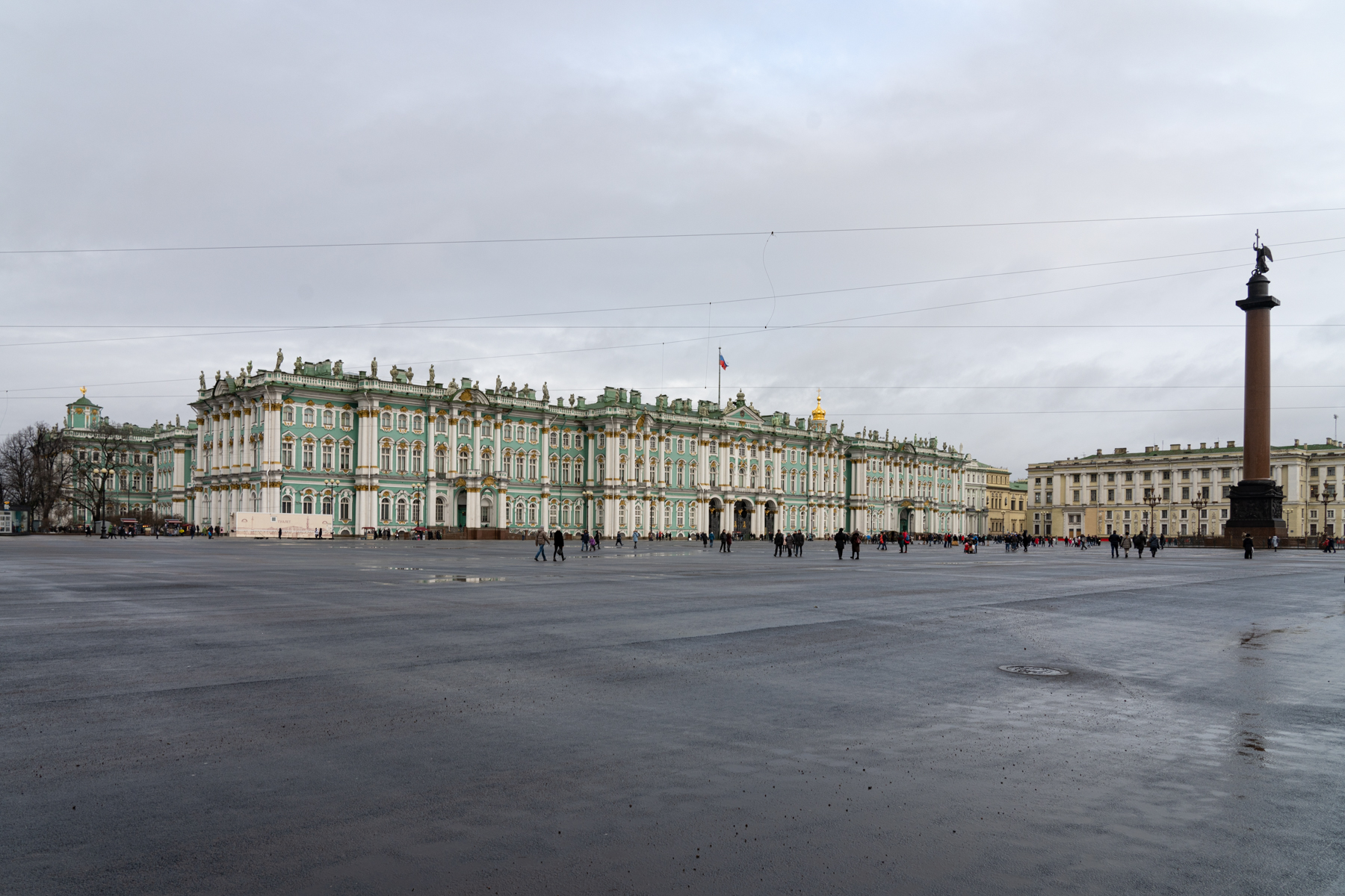 The Palace Square and Winter Palace.