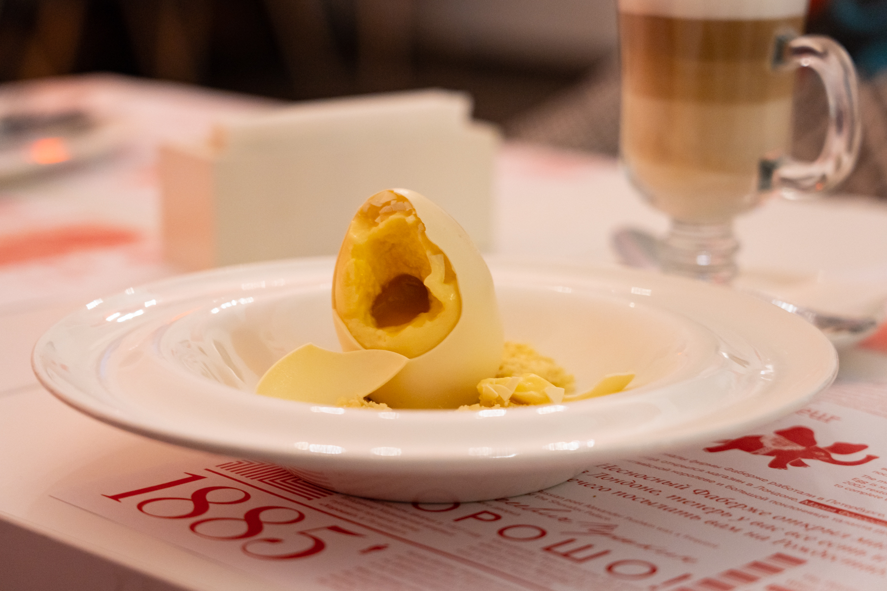 A chocolate Fabergé egg for afternoon tea!