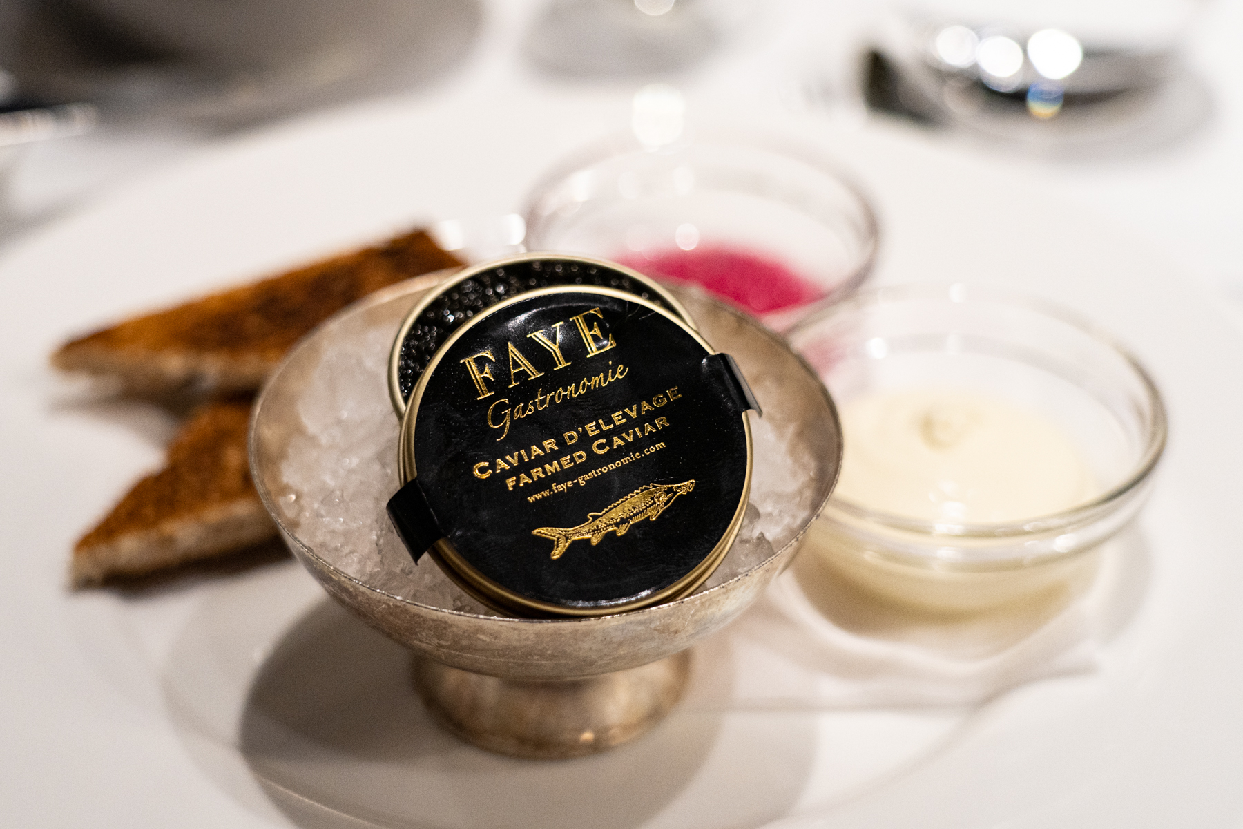 Caviar is always a nice way to start dinner!
