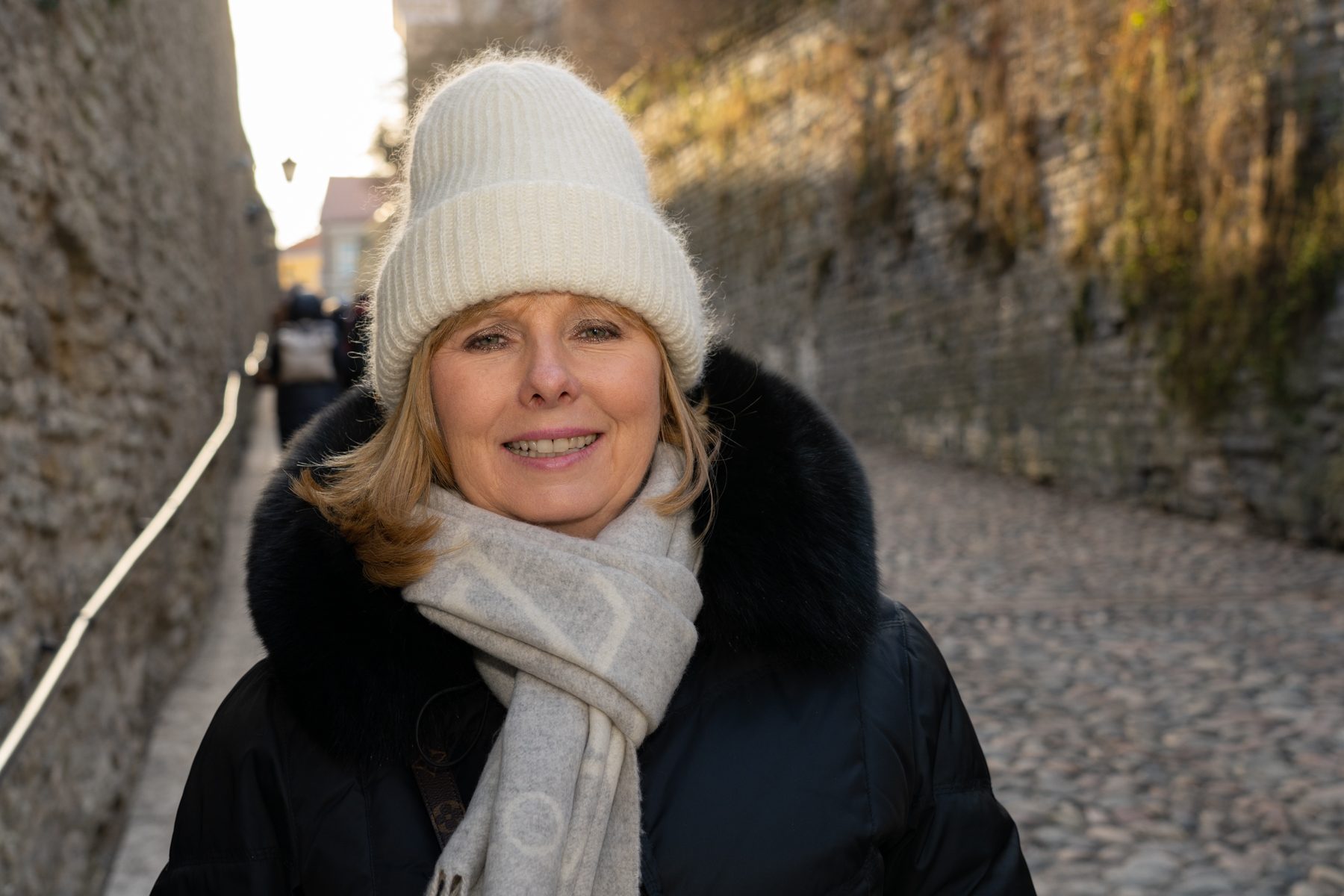 Andrea in the Tallinn old town.