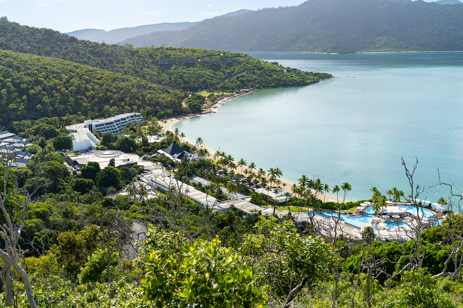 Looking back at the resort.