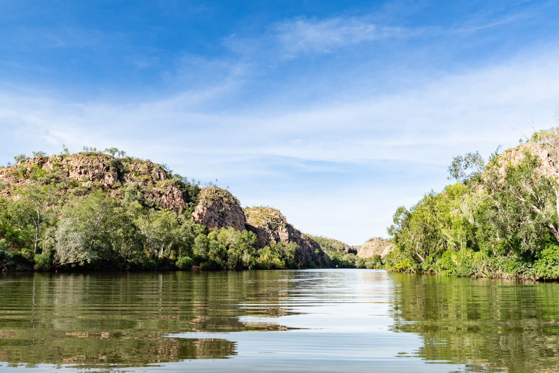 In the Nitmiluk Gorge.