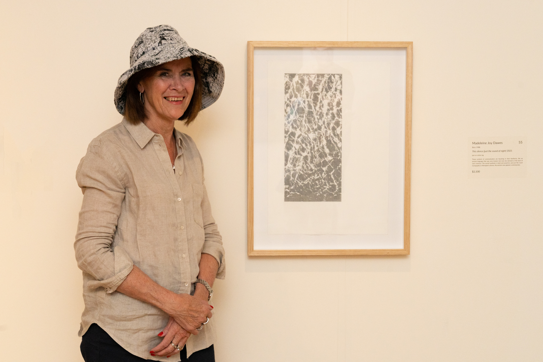 Viewing Madeleine's art.